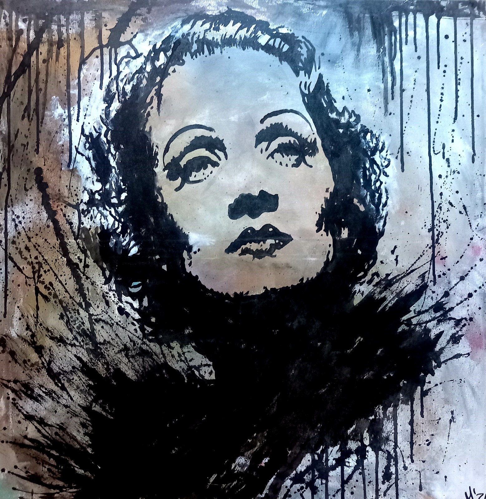 Original painting unique signed abstract modern art painting picture Dietrich