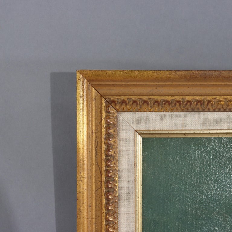 Oil On Panel Painting Of A Peasant Woman With Basket, Artist Signed, C1900
