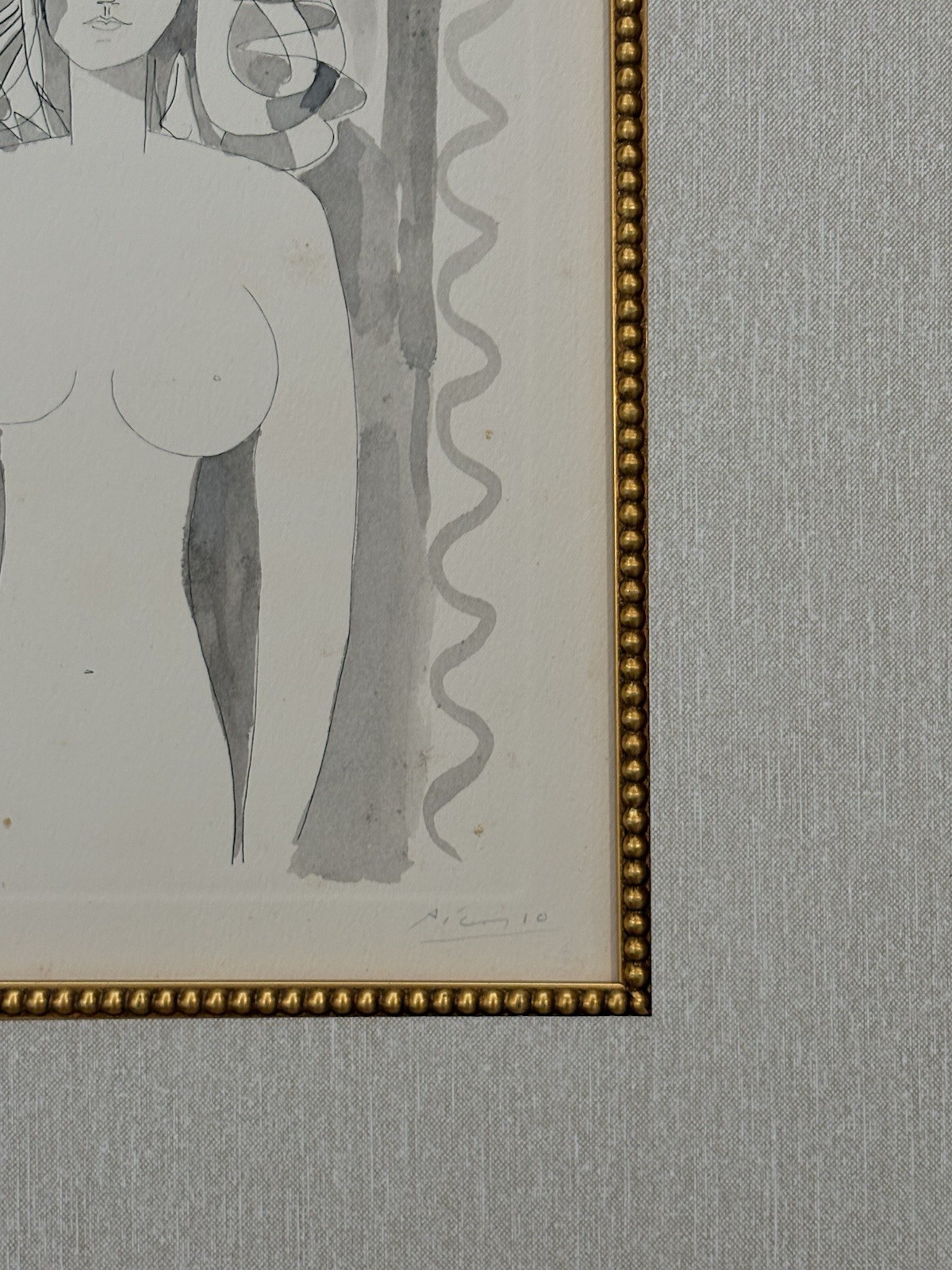 Pablo Picasso Lithograph Hand Signed, Numbered & Stamped 1900-1970s Framed