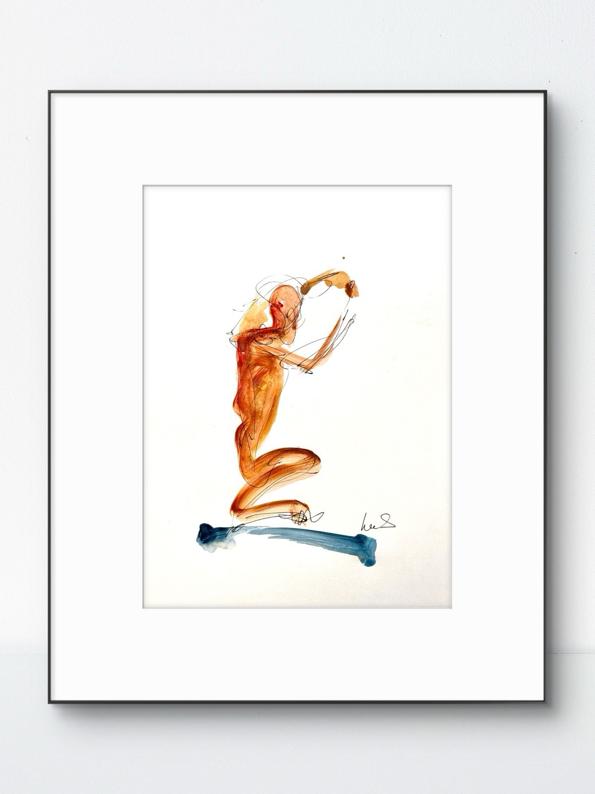 SAMATOWIC Original Abstract Rubber Man 9×12 Handmade Signed Fine Art 27
