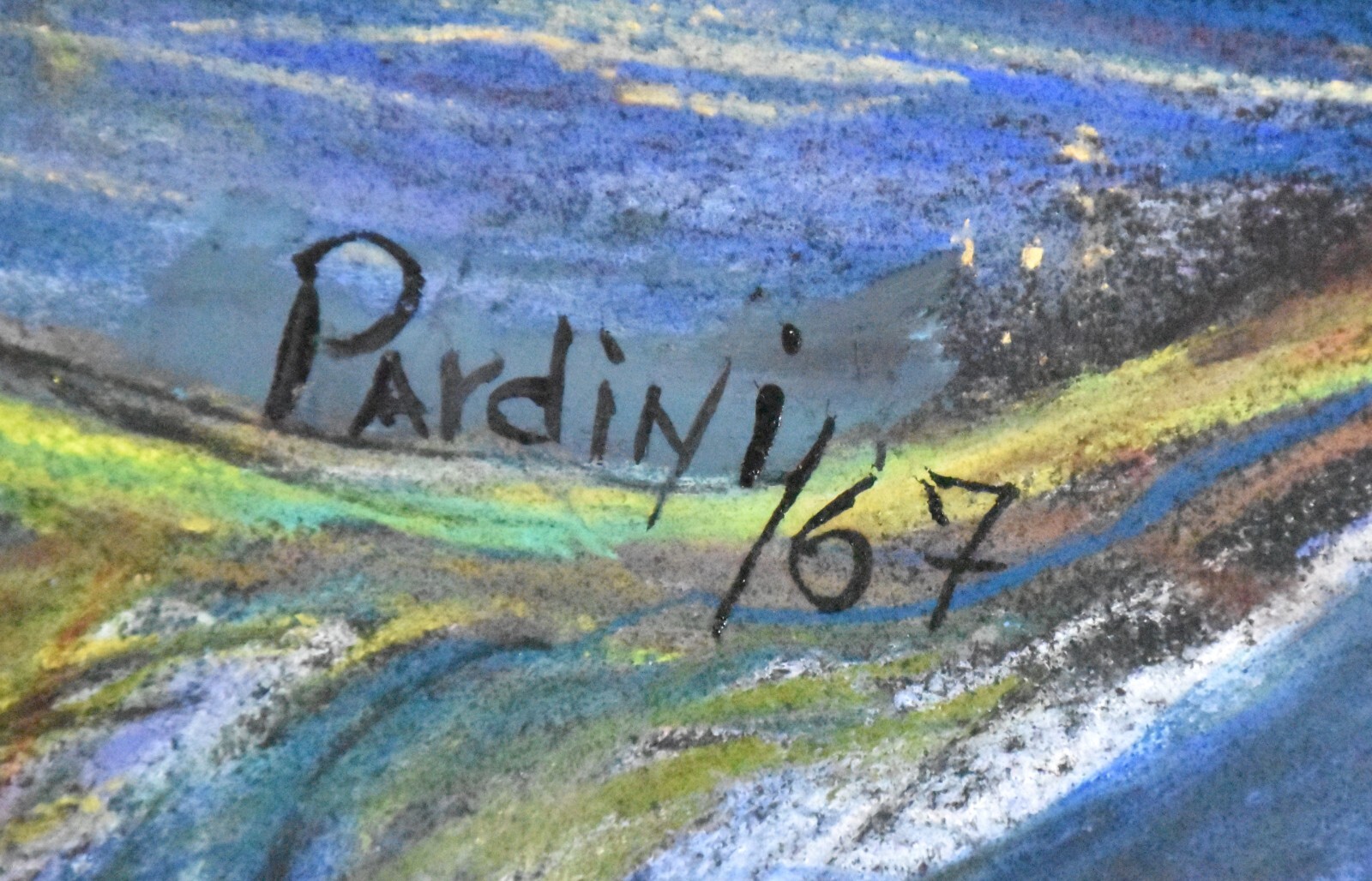 LUIS PARDINI, Cuban Artist, Original Painting, «Fiori Sul Pomello», 17″x 13″