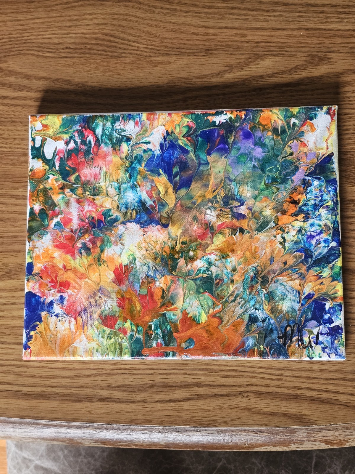 Abstract Acrylic Painting on Canvas 8x10x1/2 Inch