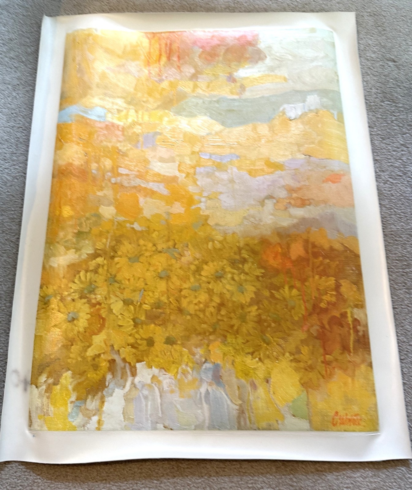 AUTHENTIC ARTAGRAPH OIL PAINTING «SUMMER» BY G.CRABTREE SIGNED SER# UNREADABLE