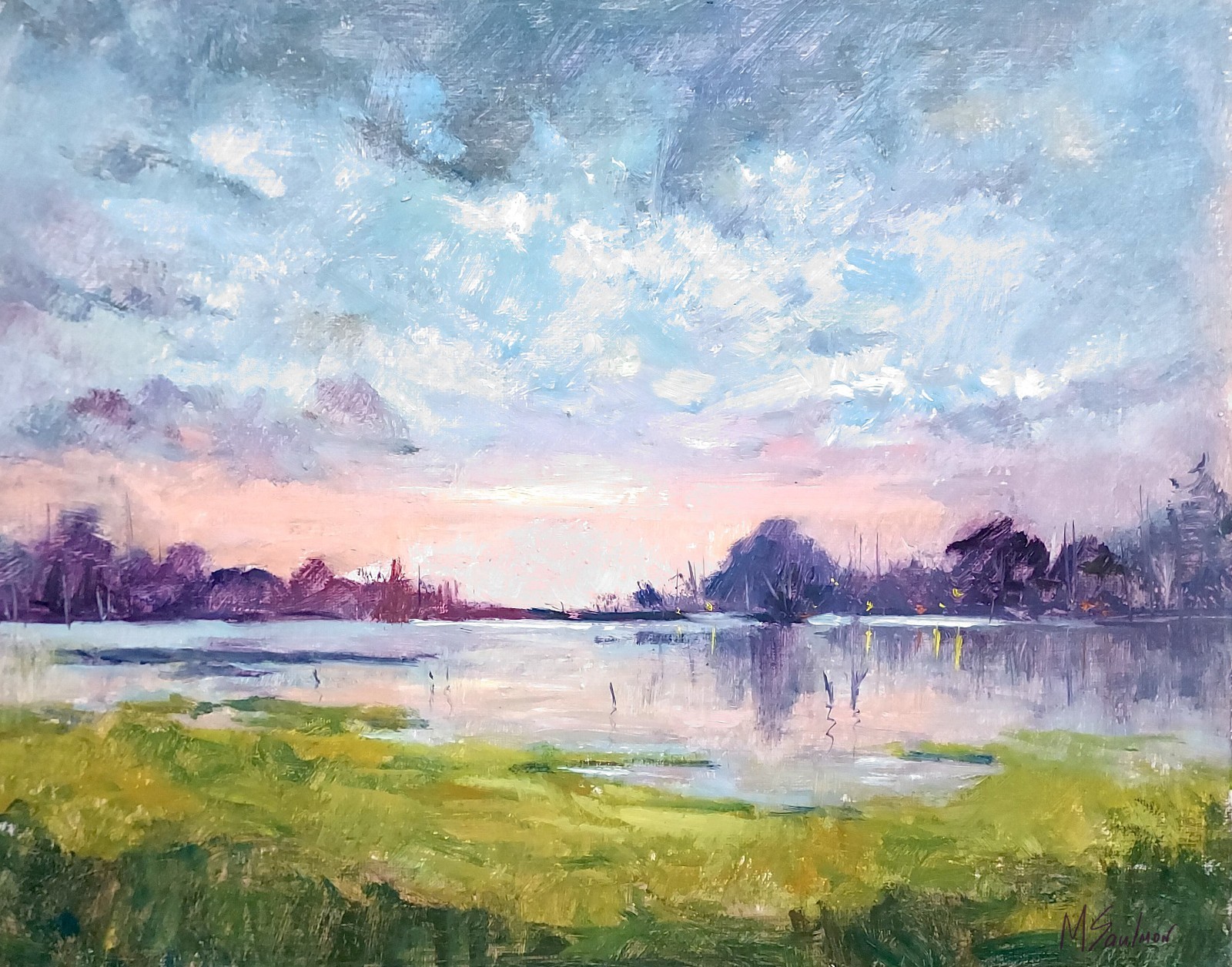 Original Impressionist Painting on 14in x11 in Canvas – Signed by the Artist