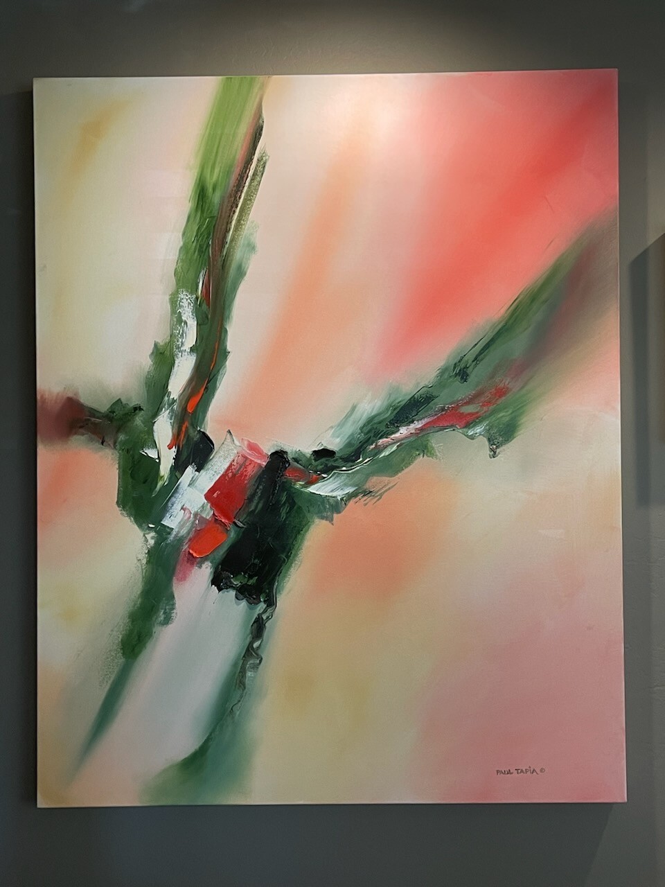 Paul Tapia abstract oil painting ( one of a kind ) 48 inches by 60 inches in