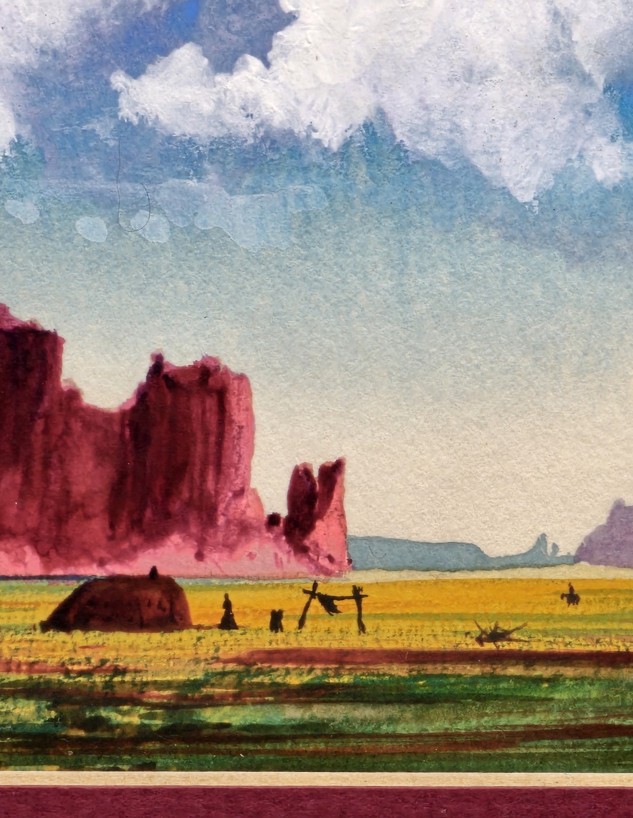 Robert Draper (1938 – 2000) Original NAVAJO Painting Landscape ~ Native American