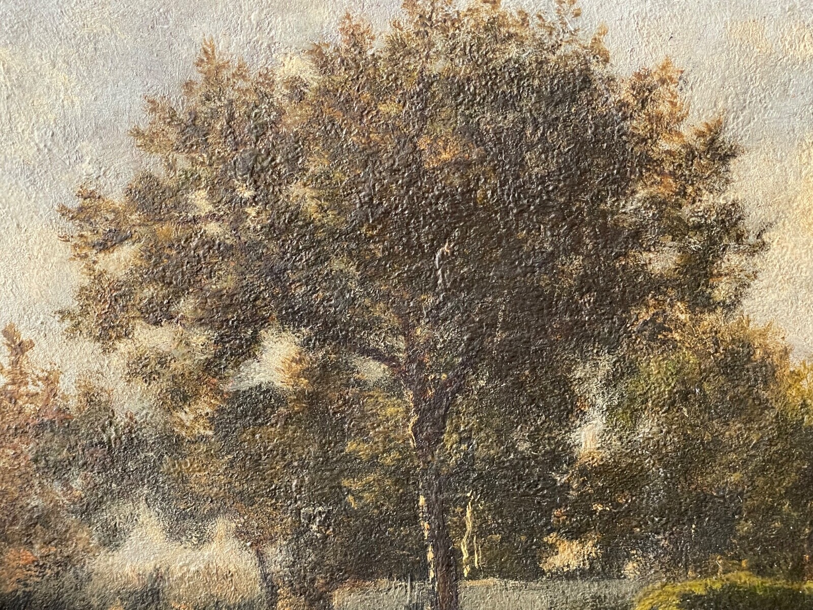 Leon RICHET (1843-1907) – School of Barbzion Oil on Panel – Farm Landscape