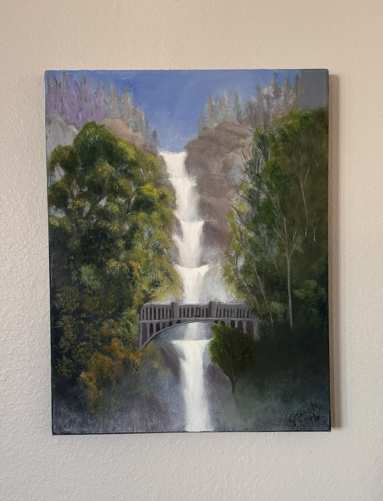 Multnomah Falls Oil Painting