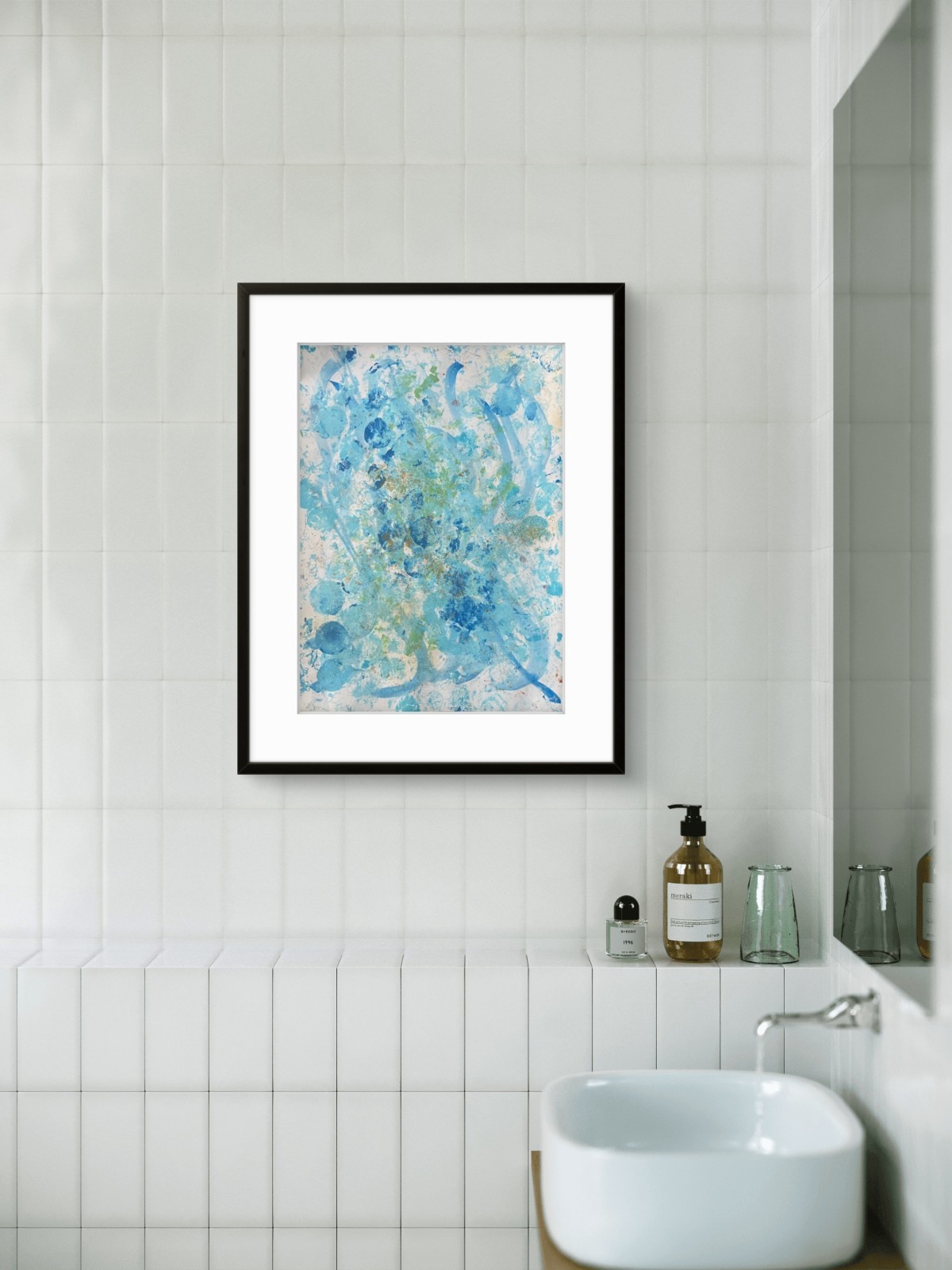 Abstract Charm Bubbles 11X 14″ Neo Impressionist Acrylic Painting Paper