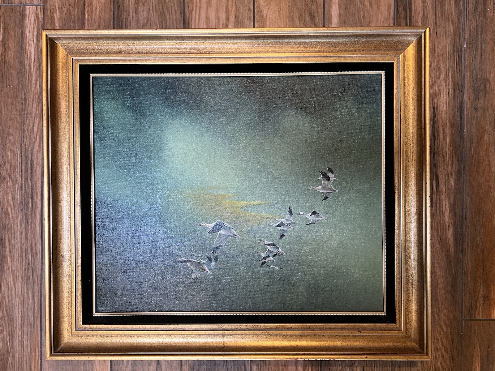 Don Griffiths Signed 1980 Framed Oil Painting Geese Waterfowl 30×26