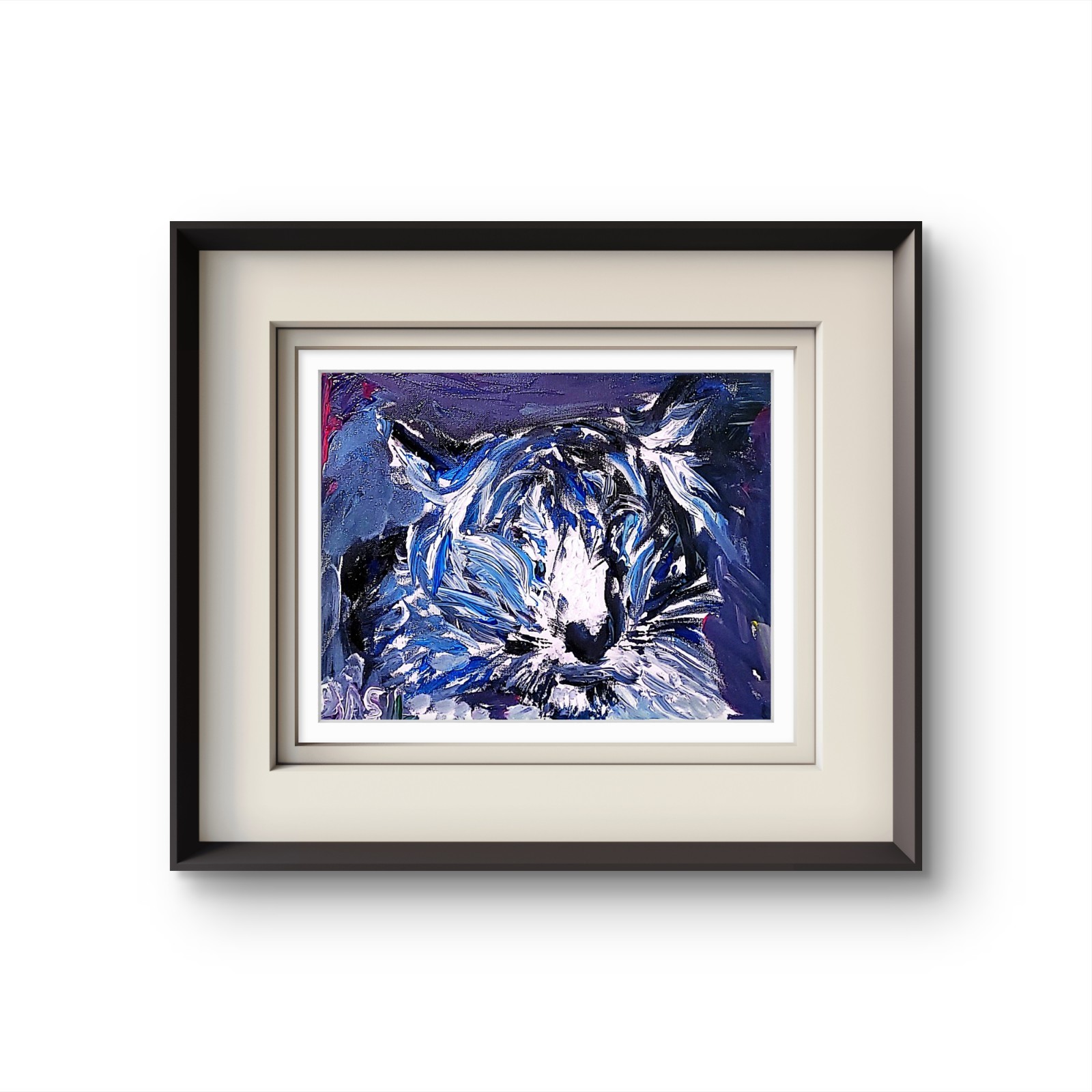 Tiger-Tyger Vibrant Abstract Expressionism Canvas Painting 11×14