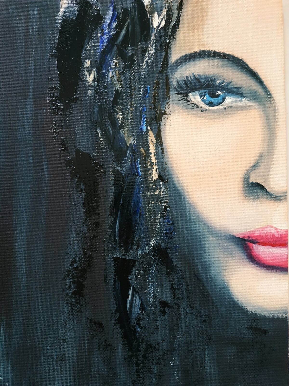 Woman Portrait Original Oil Painting Portrait 10×8″