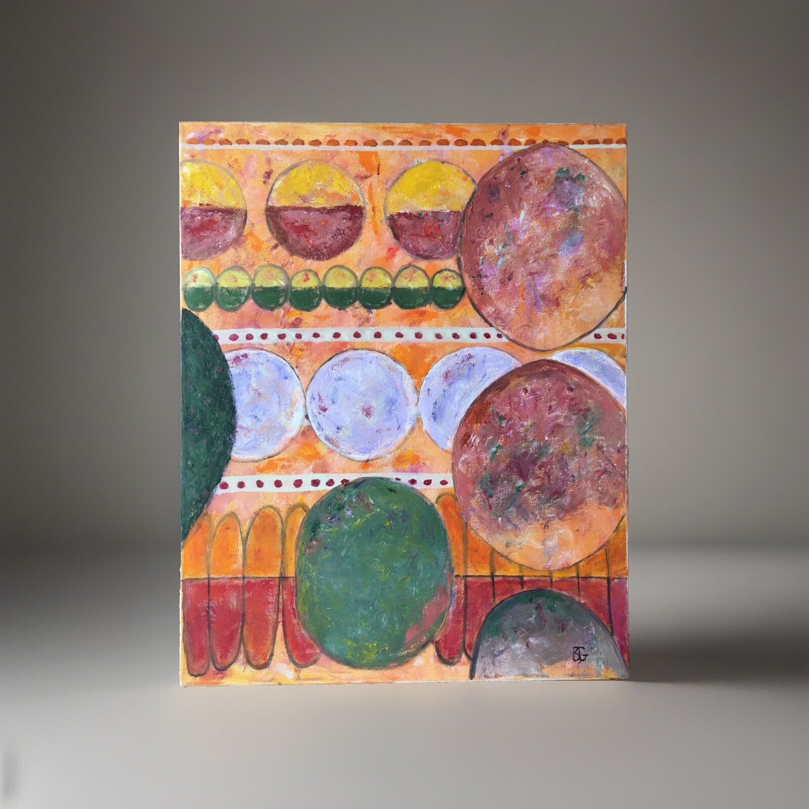 LISTED ARTIST painting ABSTRACT Dr Benjamin Gross «Music of the Spheres» 1990’s