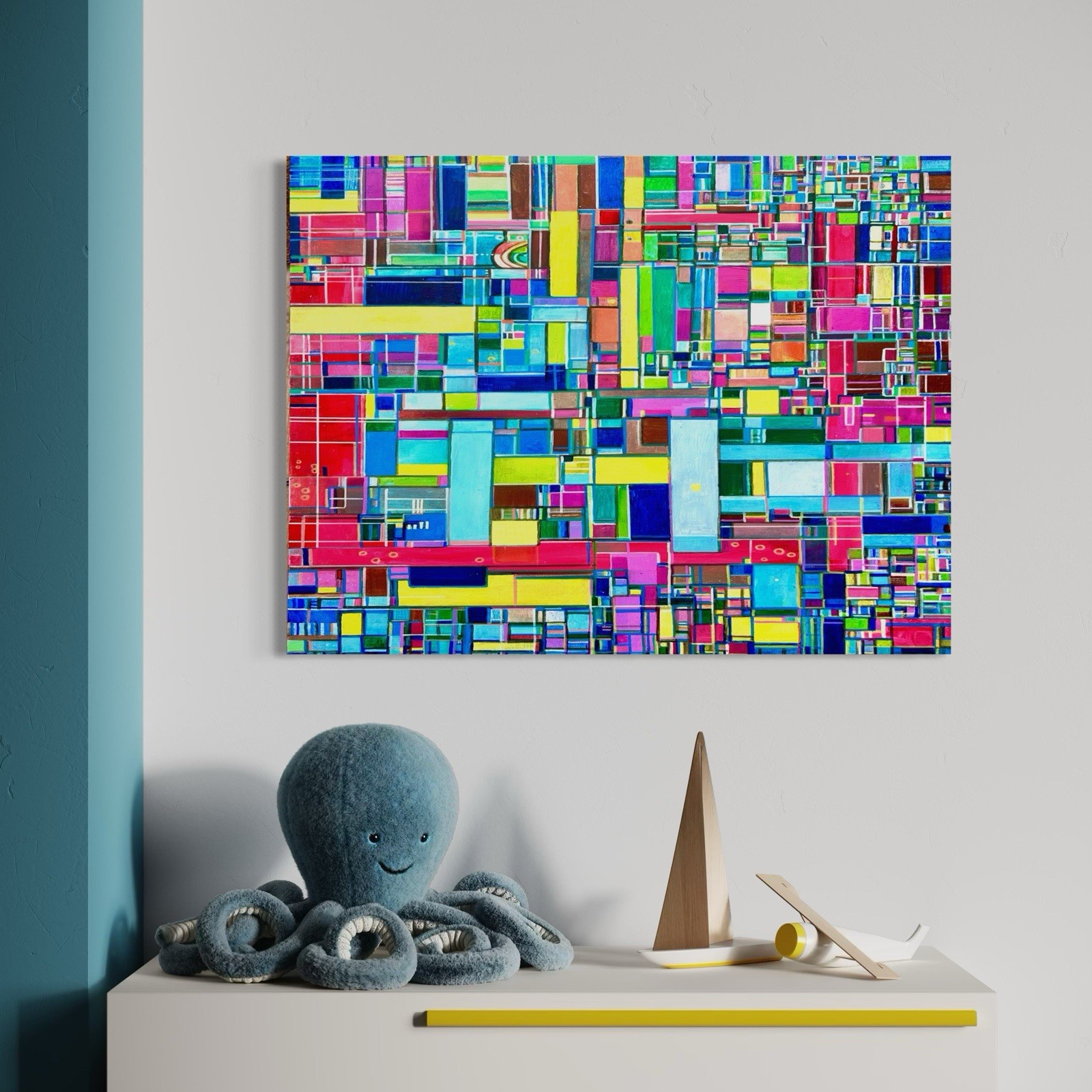 Original Acrylic Painting Picture Abstract Modern Hand Painted