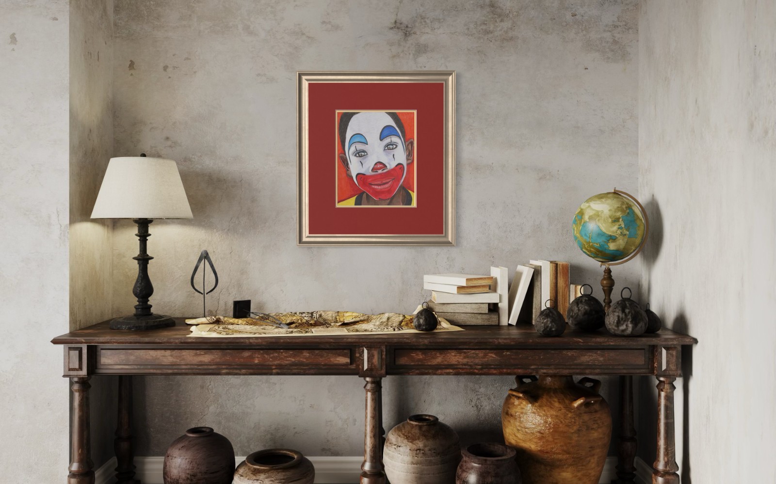 Original Mixed Media Masked Joy