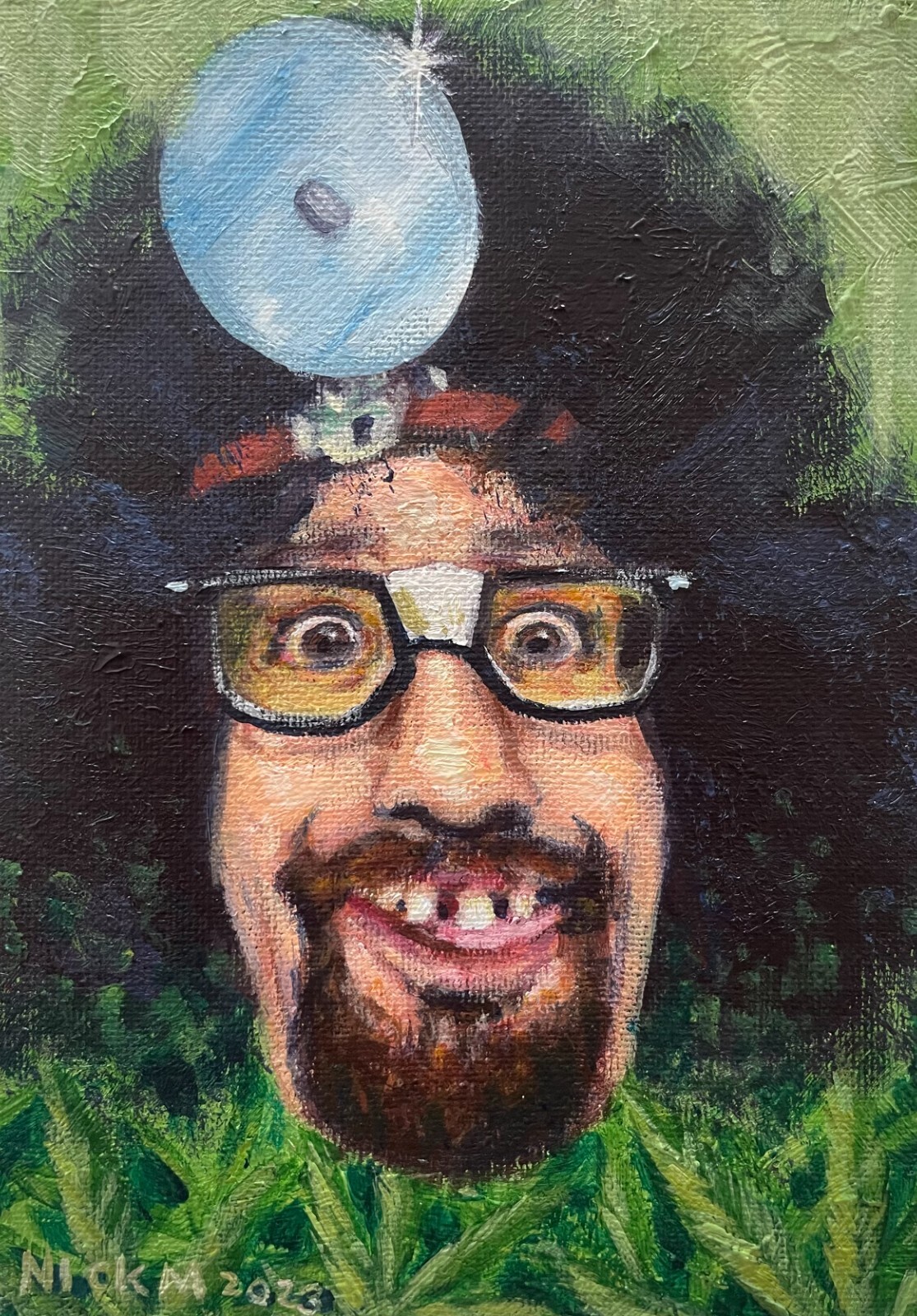 Cypress Hill- Dr Greenthumb- original 5x7in painting by Nick Mears