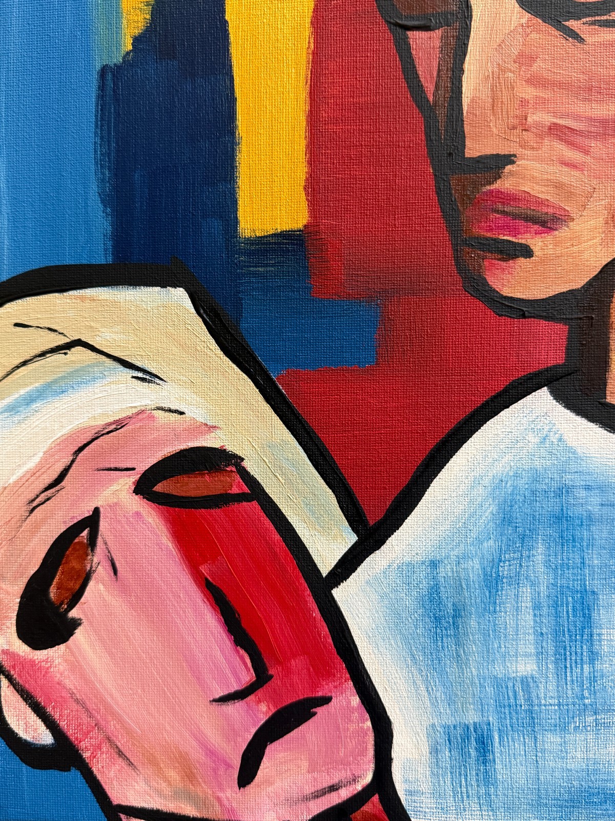 Original Expressionist Hand Painted 11×14 Acrylic Signed Canvas Wall Art Dying