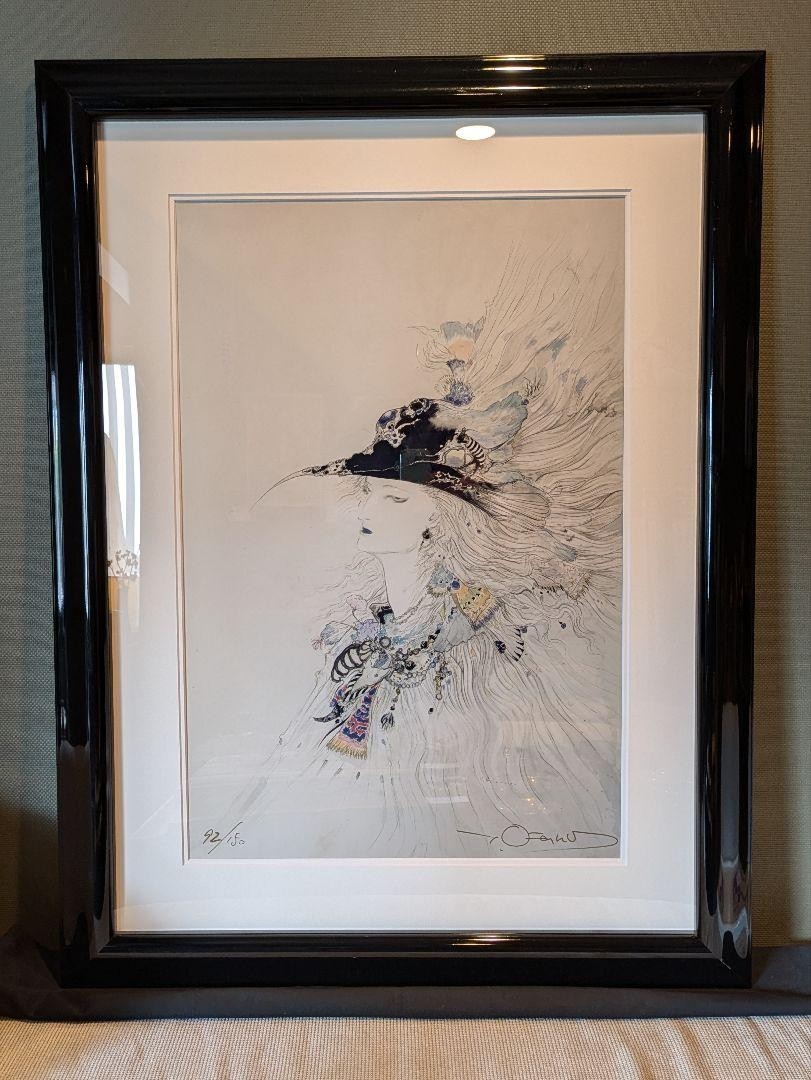 Yoshitaka Amano [Face] Print with ED, Framed collection Character Goods e192