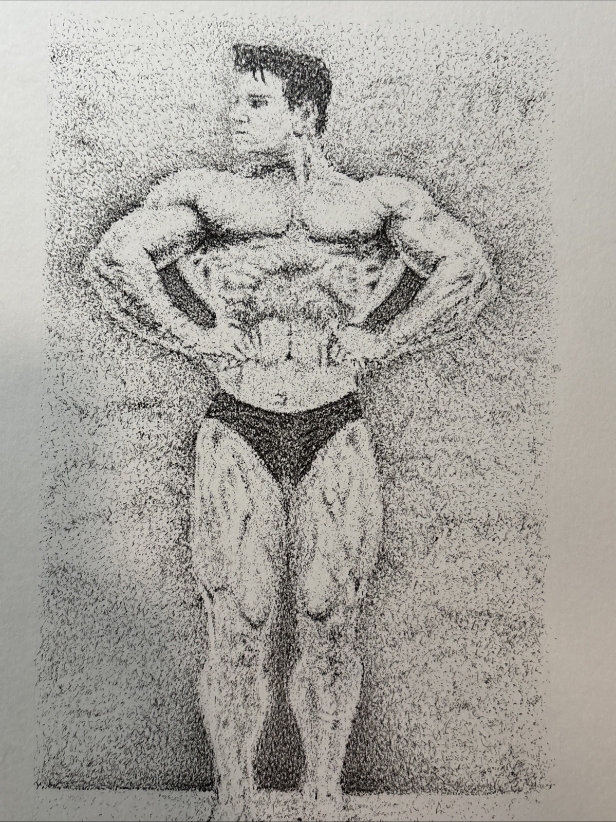 “The Legend” Reg Park Bodybuilder Hercules Original Drawing