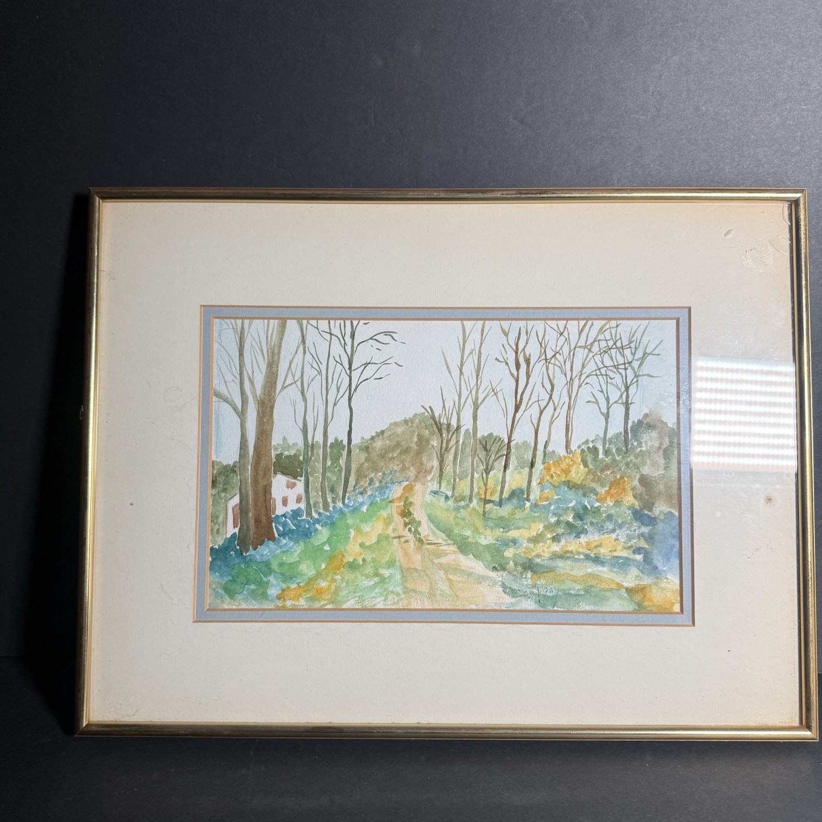 Watercolor Painting Signed Polly Fall In The Hudson Valley Series 11 16×12 Read