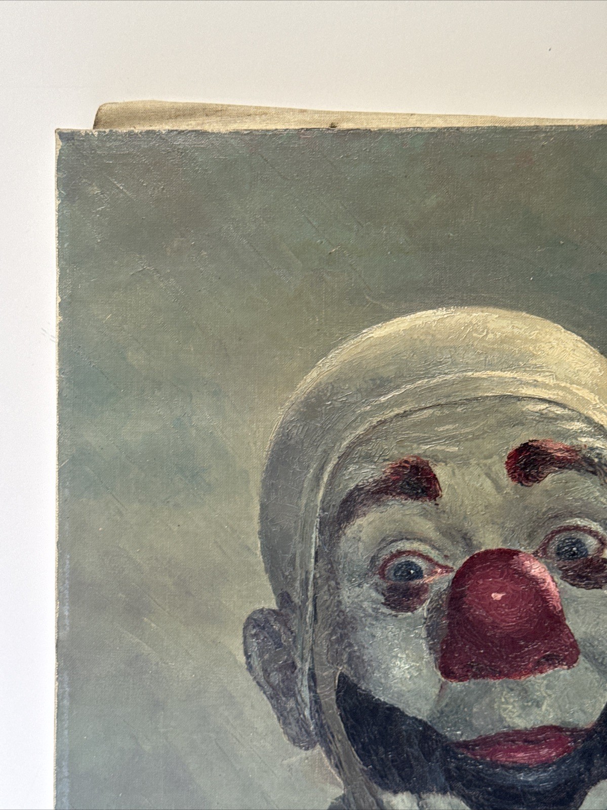 Famous Clown Painting By Veres Mid Century Portrait Circus MARGO CLARK VINTAGE