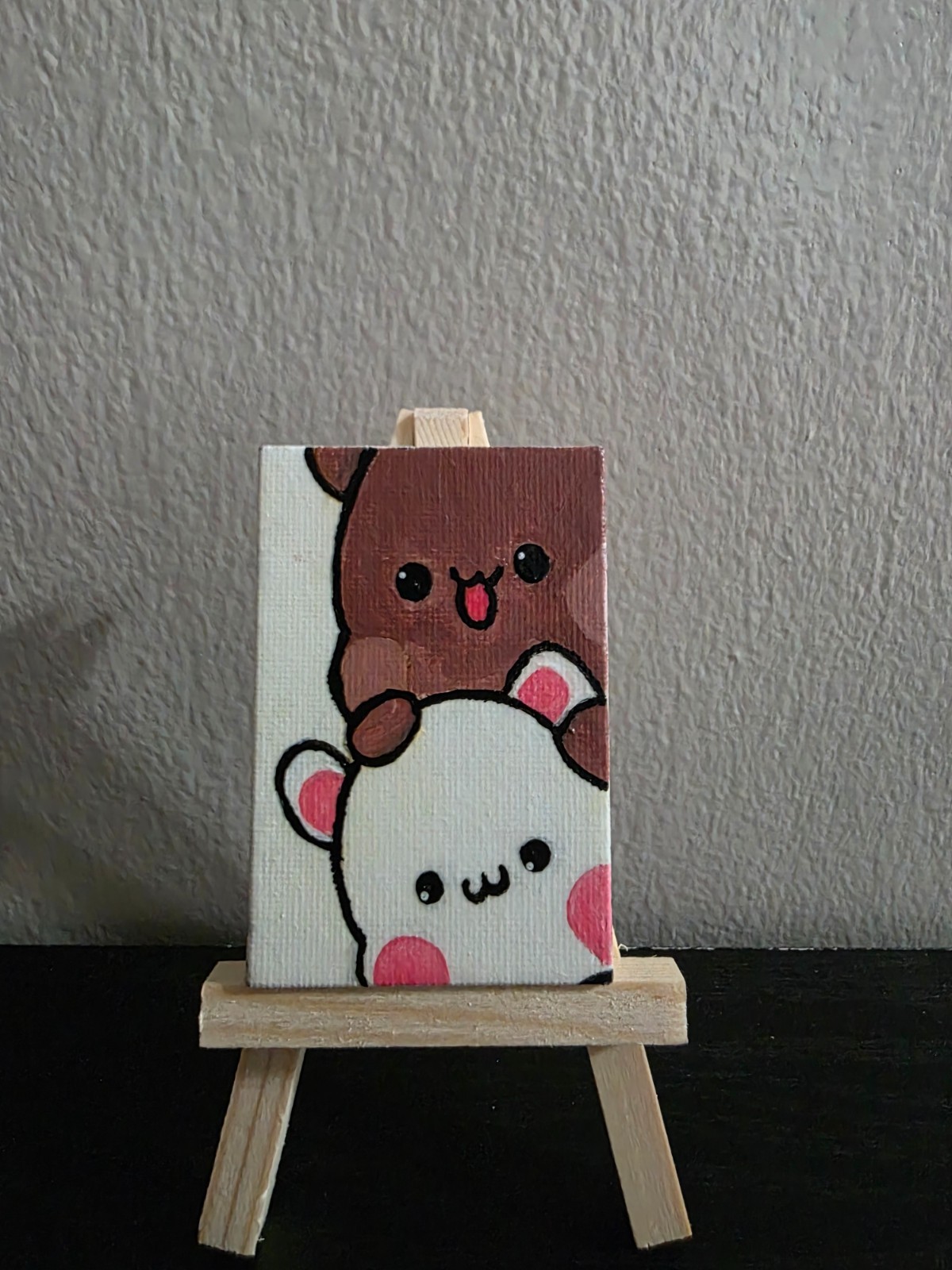 Mini canvas acrylic painting