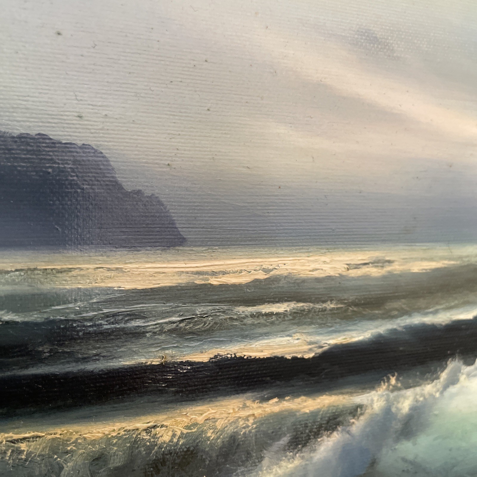 Judy Dy’Ans oil Original Painting Art Moonlight paradise