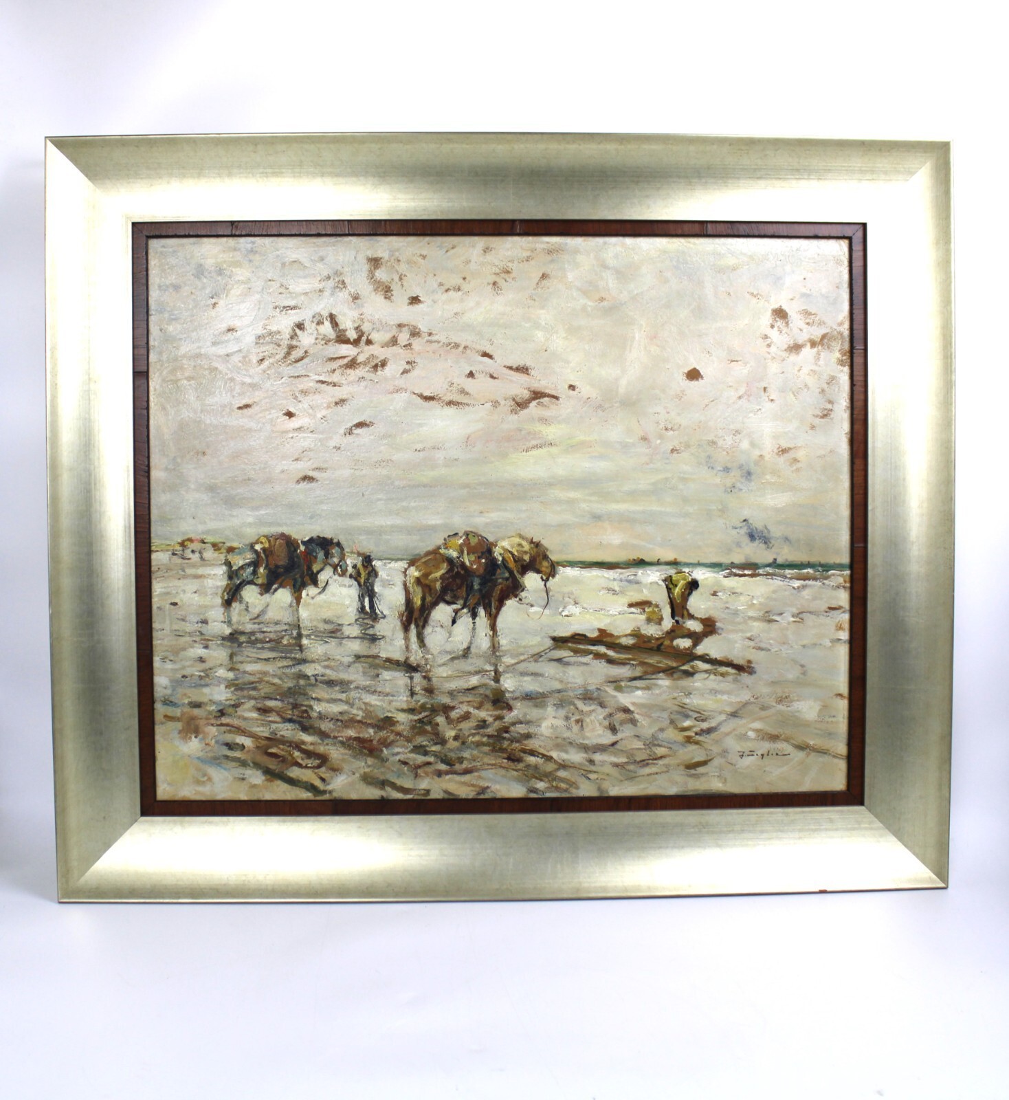 Painting, Julius Seyler, Munich, SIGNED, Crab Fisherman