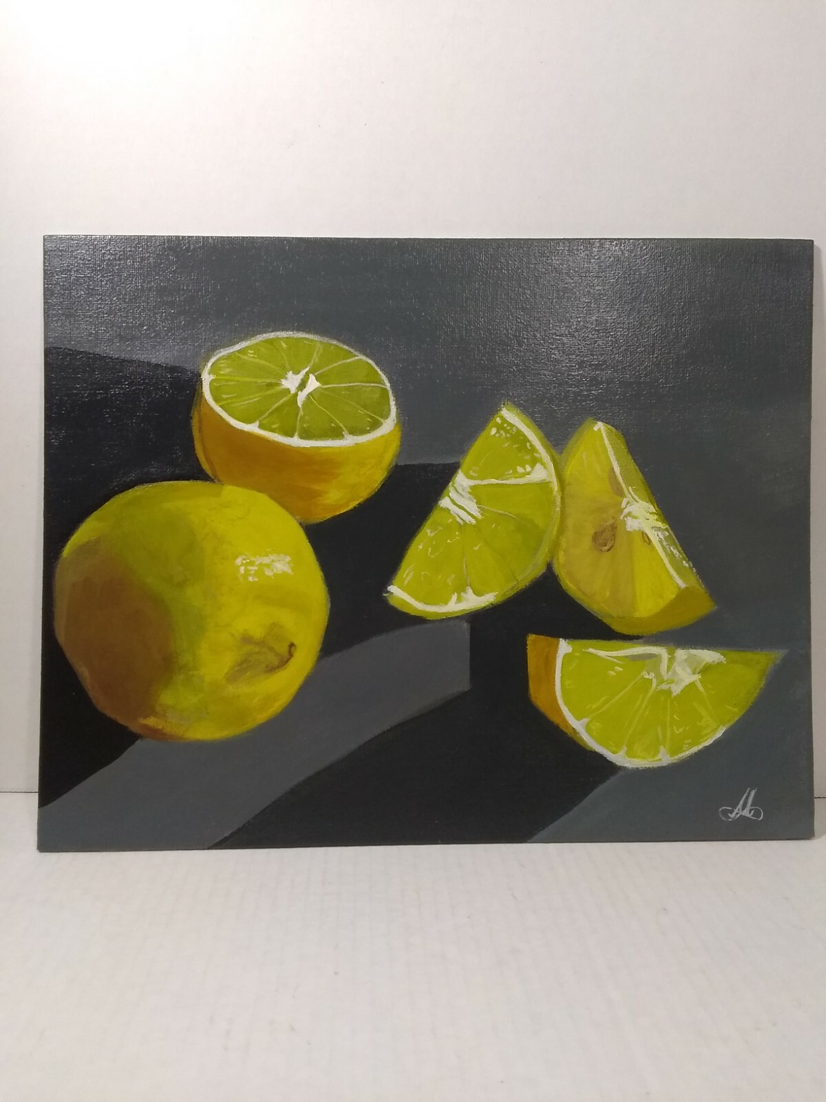 Original Acrylic Painting Of Lemons Still Life Artist Seller Discount Price