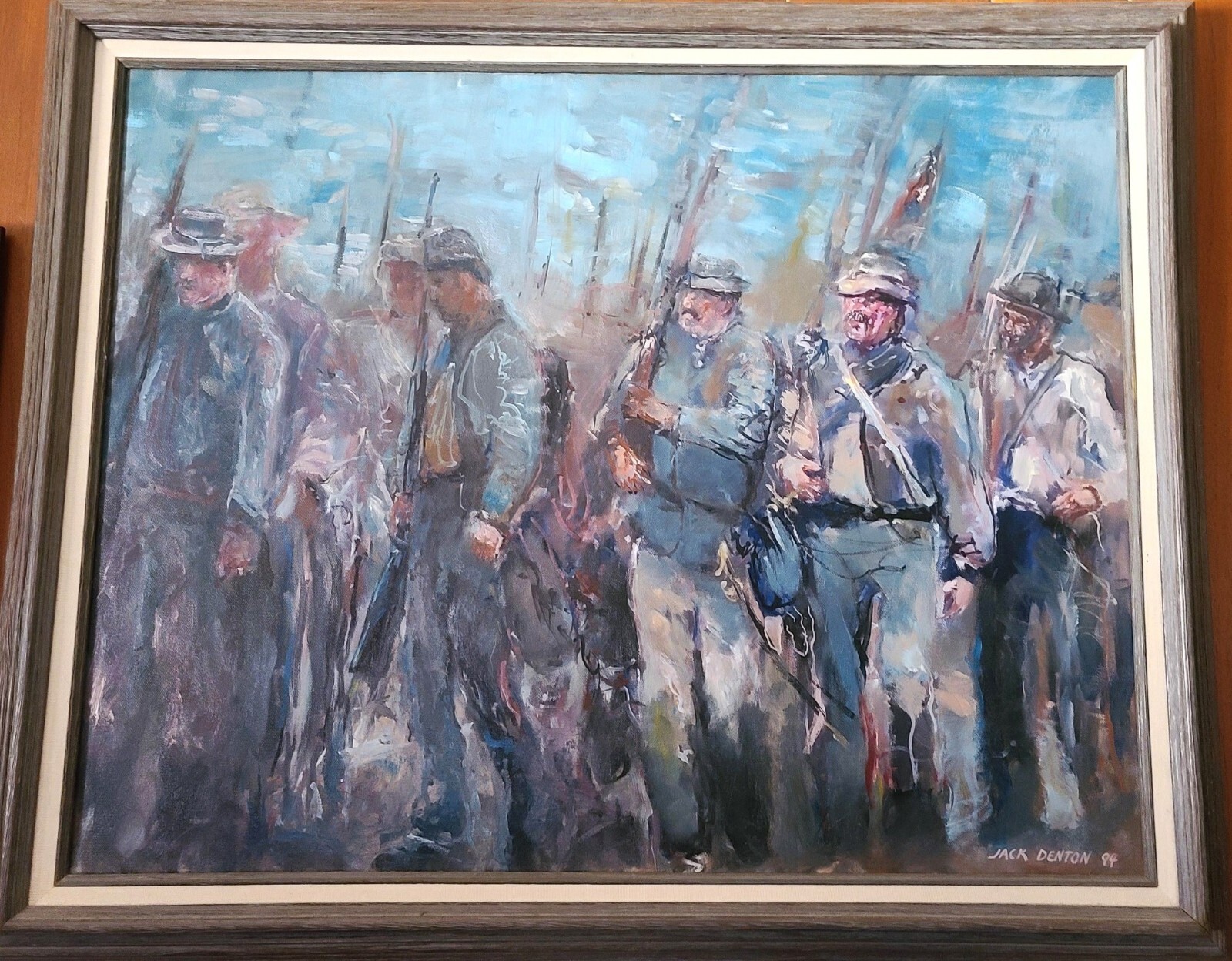 The Civil War «Southern Apocalypse»- Original Oil Painting by Jack Denton, 1994