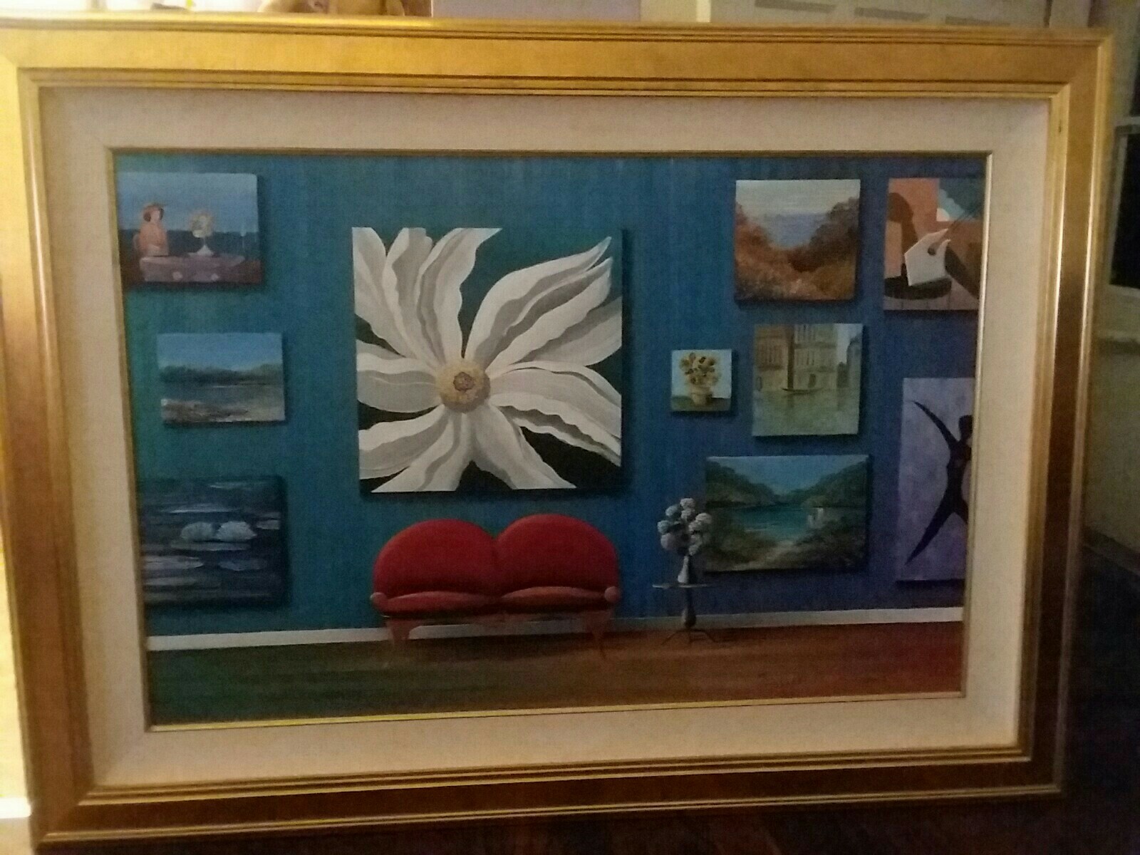 MICHAEL MCCRINK Original Acrylic Painting «Georgia O’ Keefe» 1996 48″X35″