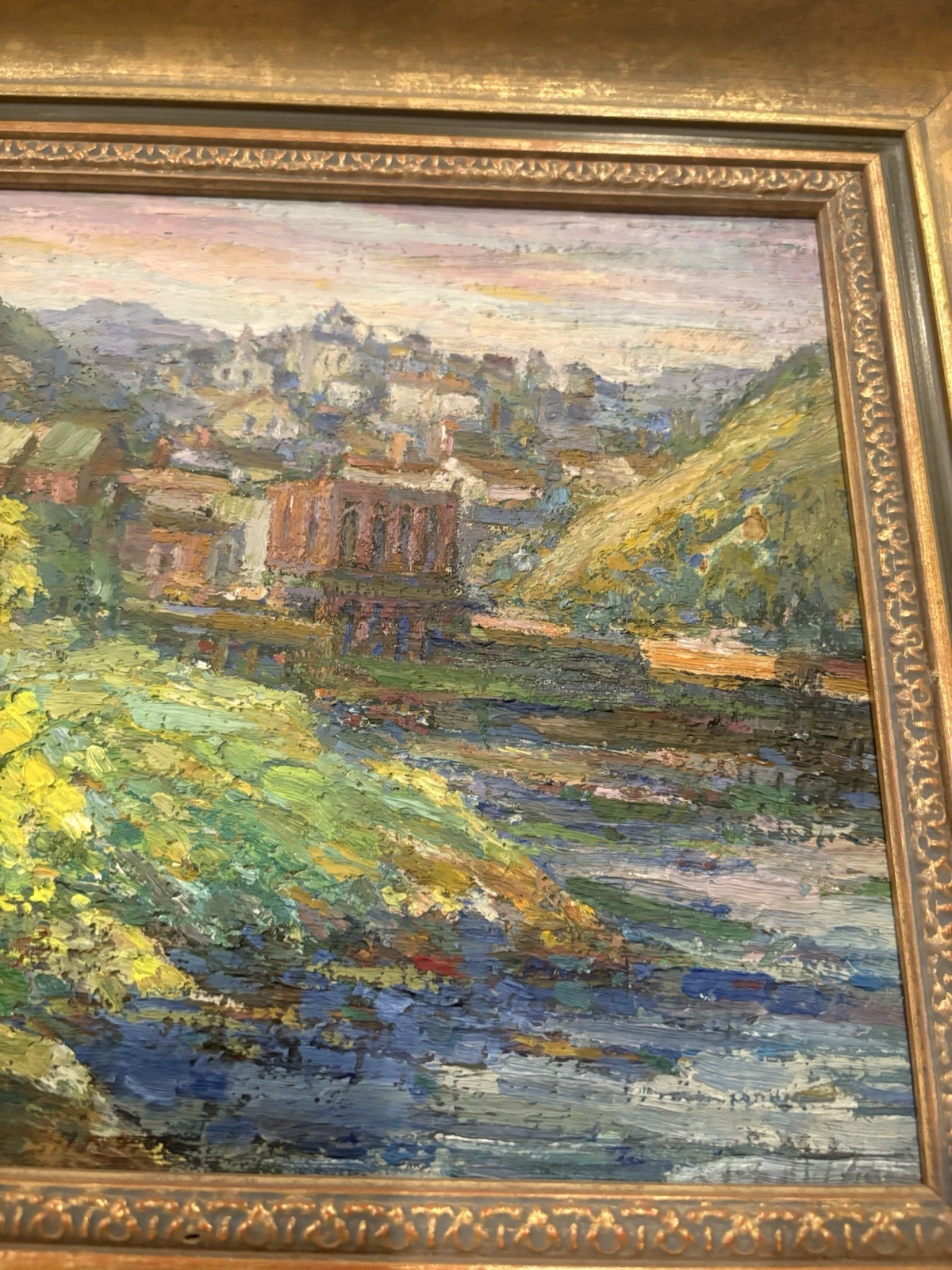 Peter Bela Mayer Oil On Canvas Board Landscape Painting “Afternoon”