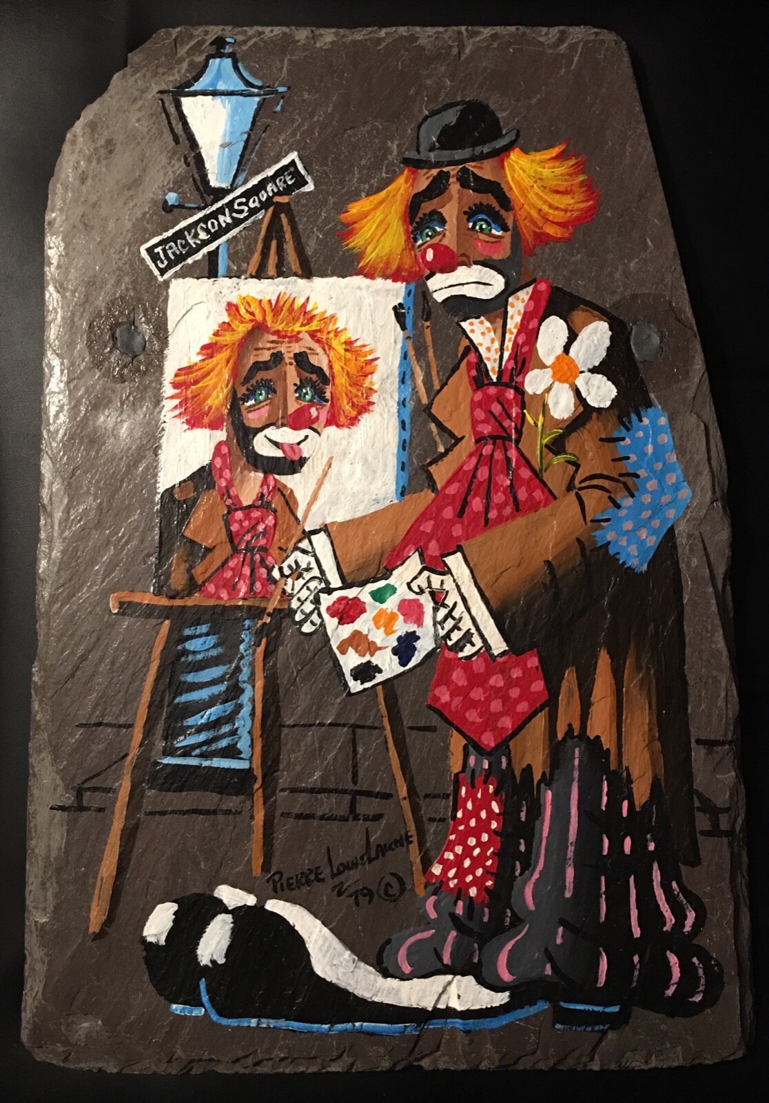 Jackson Square Painting Clown French Quarter New Orleans Pierre Louis Laiche ‘79