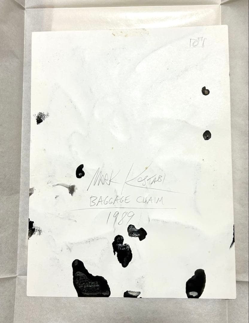 MARK KOSTABI BAGGAGE CLAIM 1989 Signed Sheet Only Rare Vintage Collectible Art