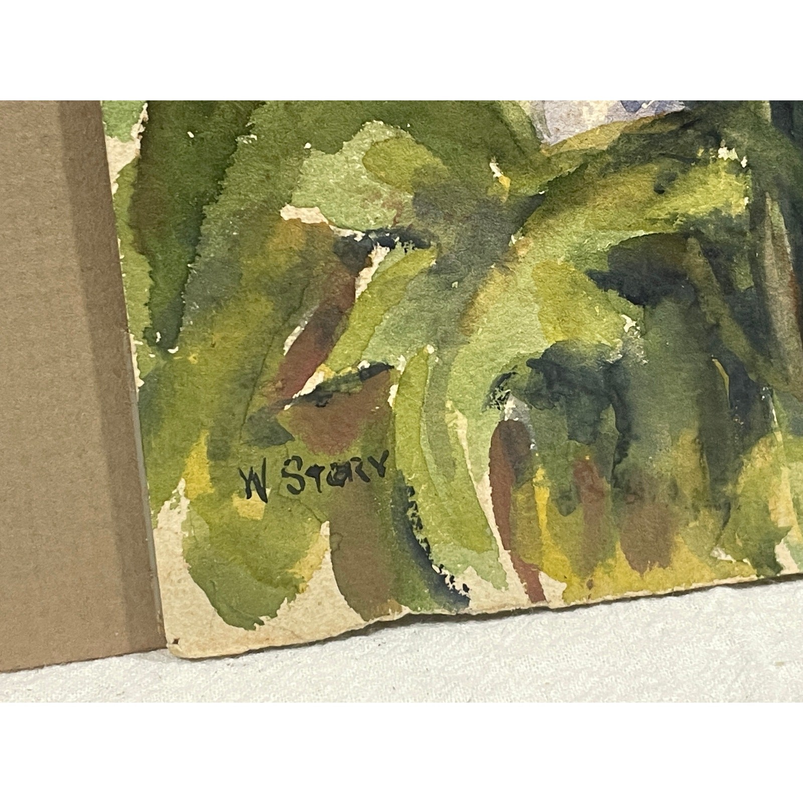 Original Signed Watercolor Landscape Impressionist Botanical Still Life Wall Art