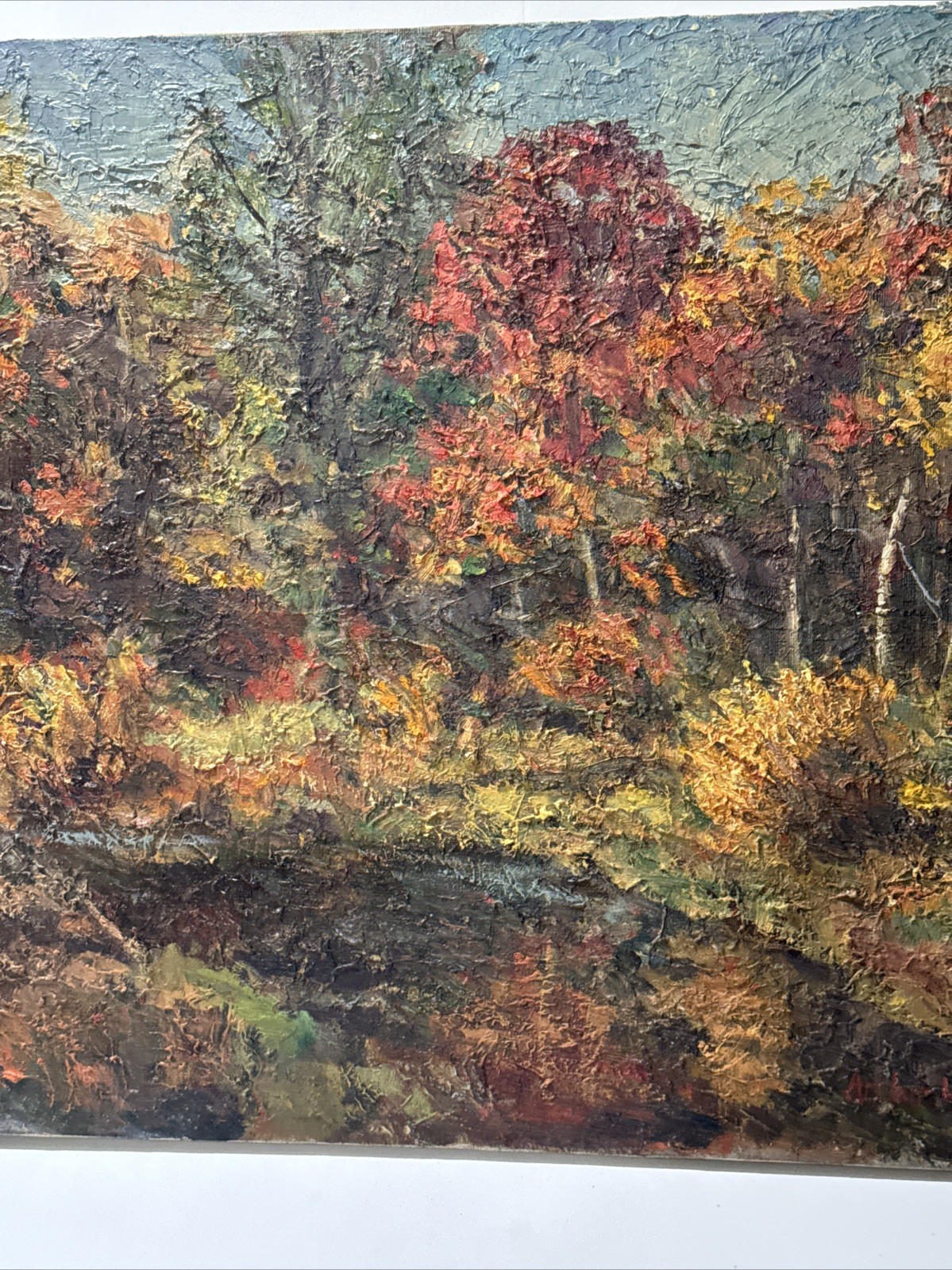 ARTHUR SAFFORD PAINTING AMERICAN LANDSCAPE IMPRESSIONIST CHUNKY OIL 24″ LISTED