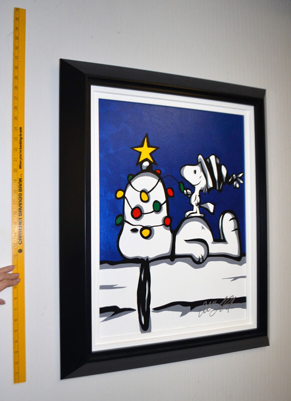 Rare «SNOOPY LIGHTS» Painting, Signed ALLISON LEFCORT Art, Frame, Park West COA