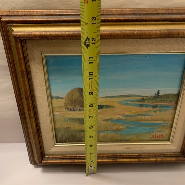 Original Art Moody Impressionist Painting Signed Western Landscape River Vintage