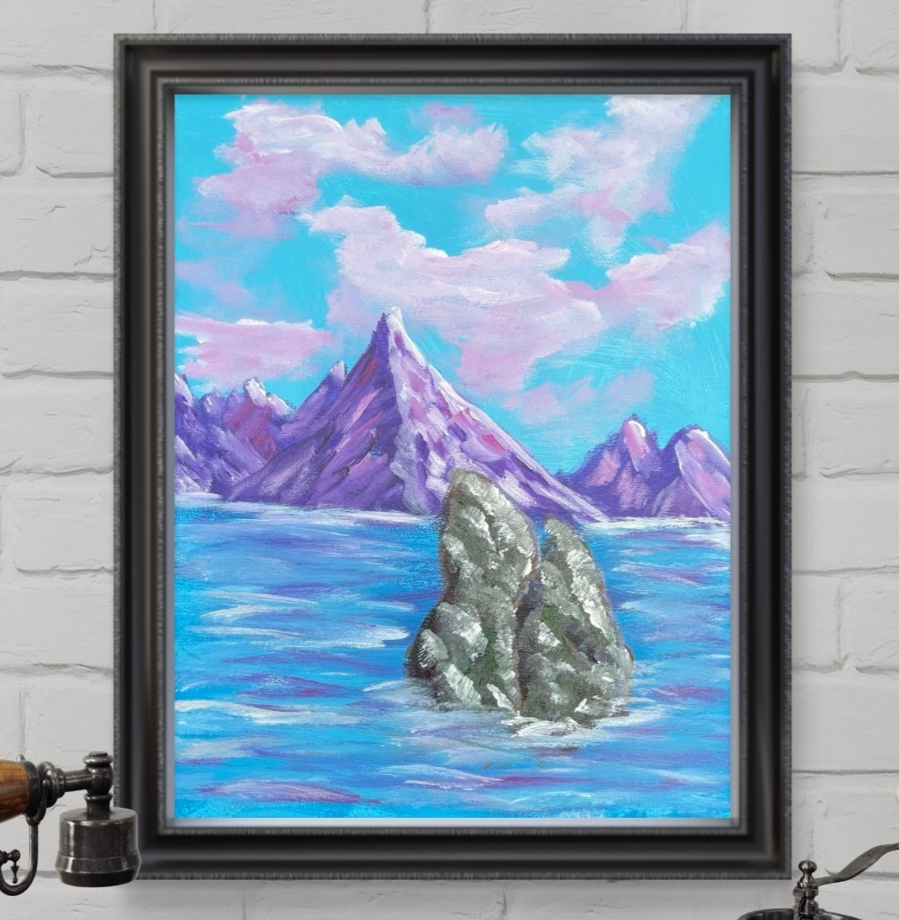 Messa Art: Glacier Bay: 11×14 Abstract Impressionism Original Artwork on canvas