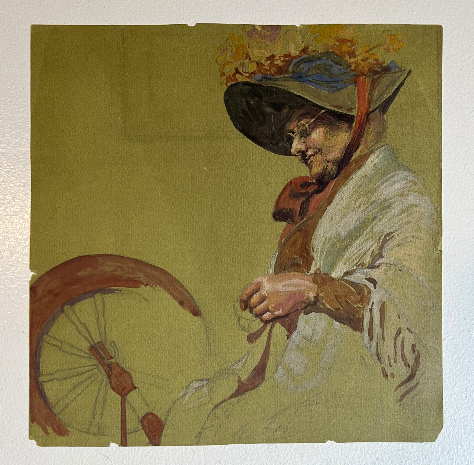 Antique Watercolor Painting by Chicago Artist Hazel Frazee