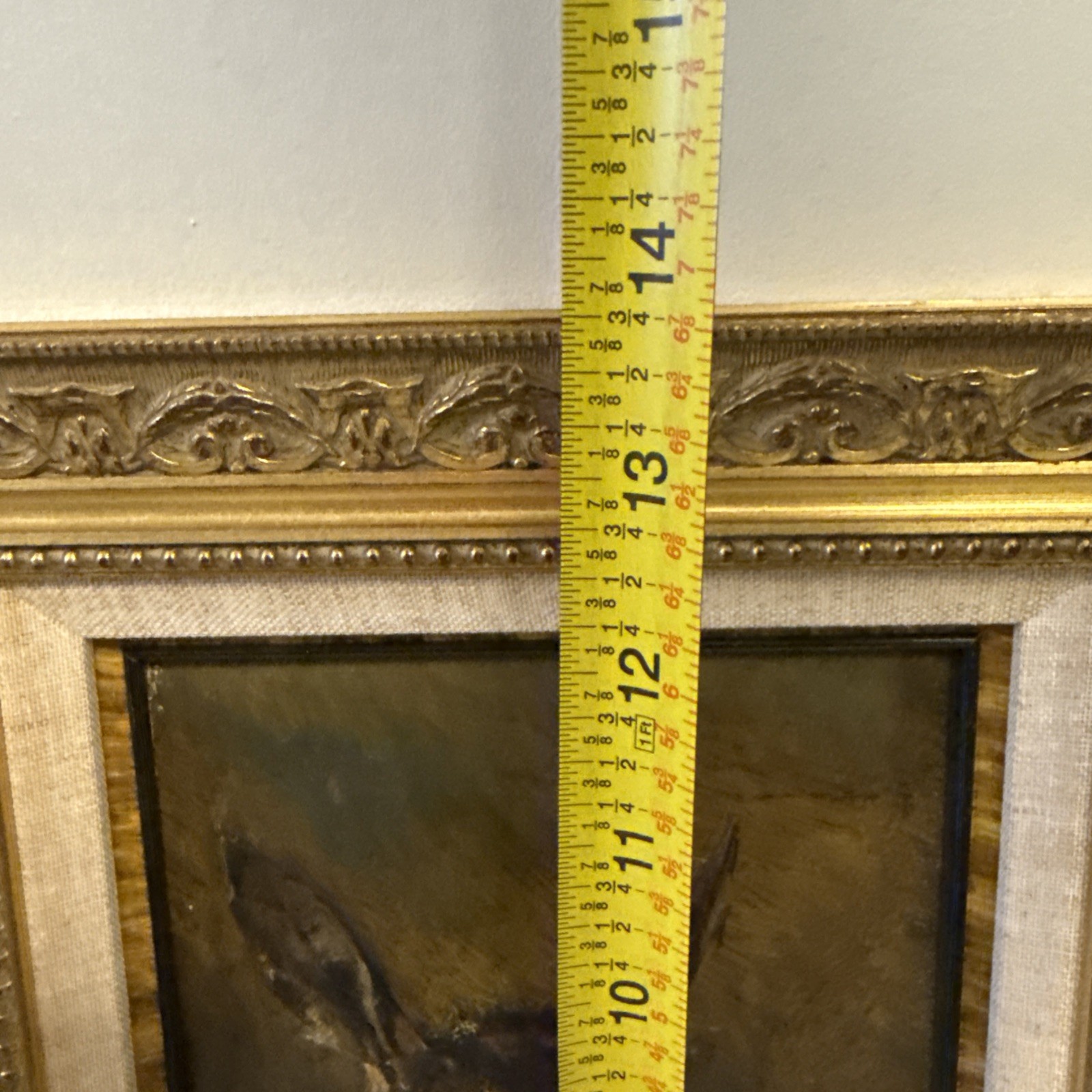Small Antique Oil Painting Deer Circa 1900 Austria Unsigned Fine Quality 14”