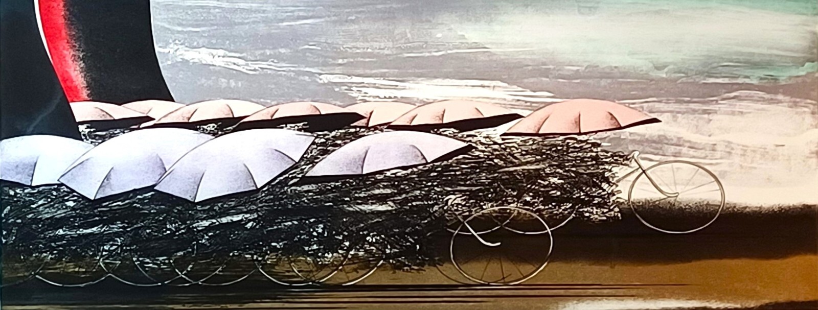 LISTED SHIGEKI KURODA SIGNED ORIGINAL LE DRYPOINT ETCHING «TIME NAVIGATOR»