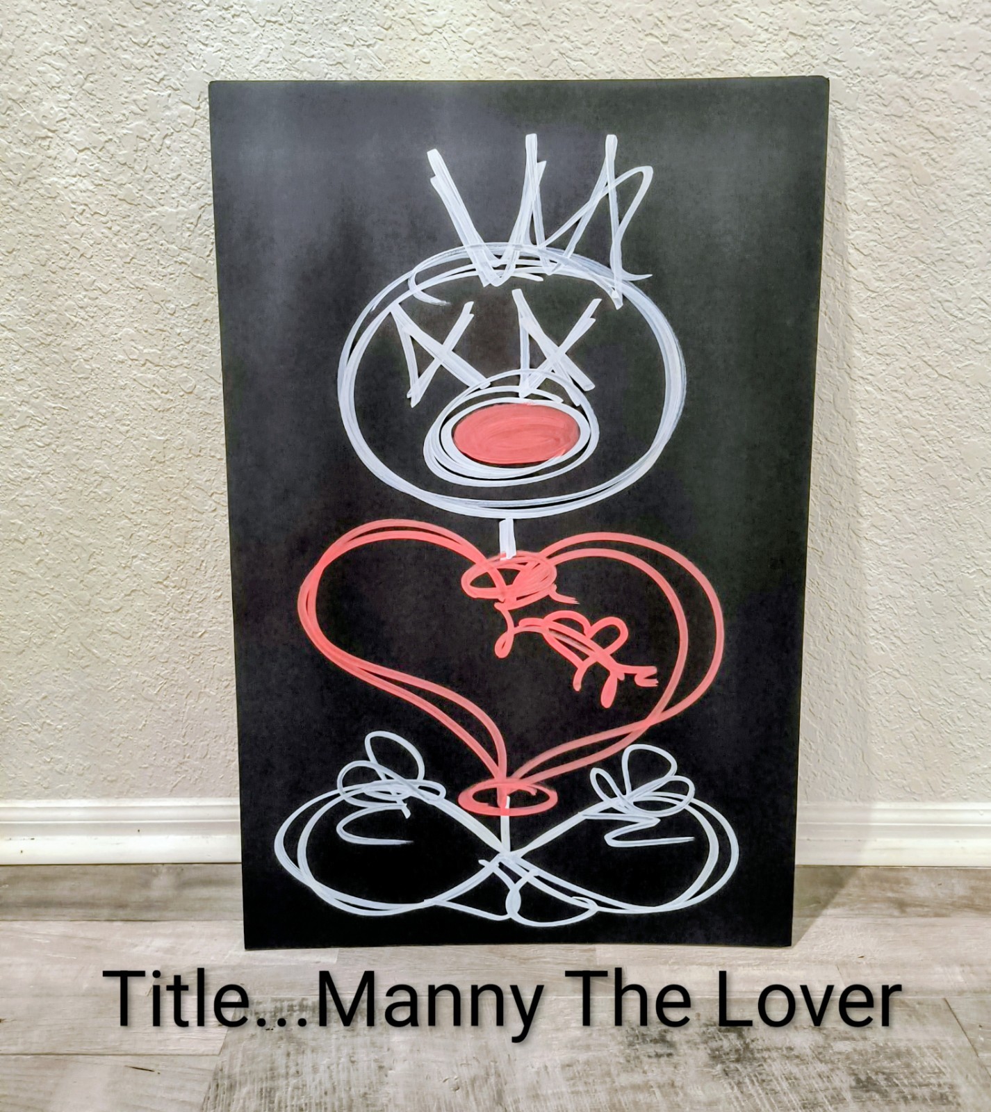 Trey Coppland, Manny The Lover Pop Art Acrylic Painting, 20+30 in, 2026 Signed