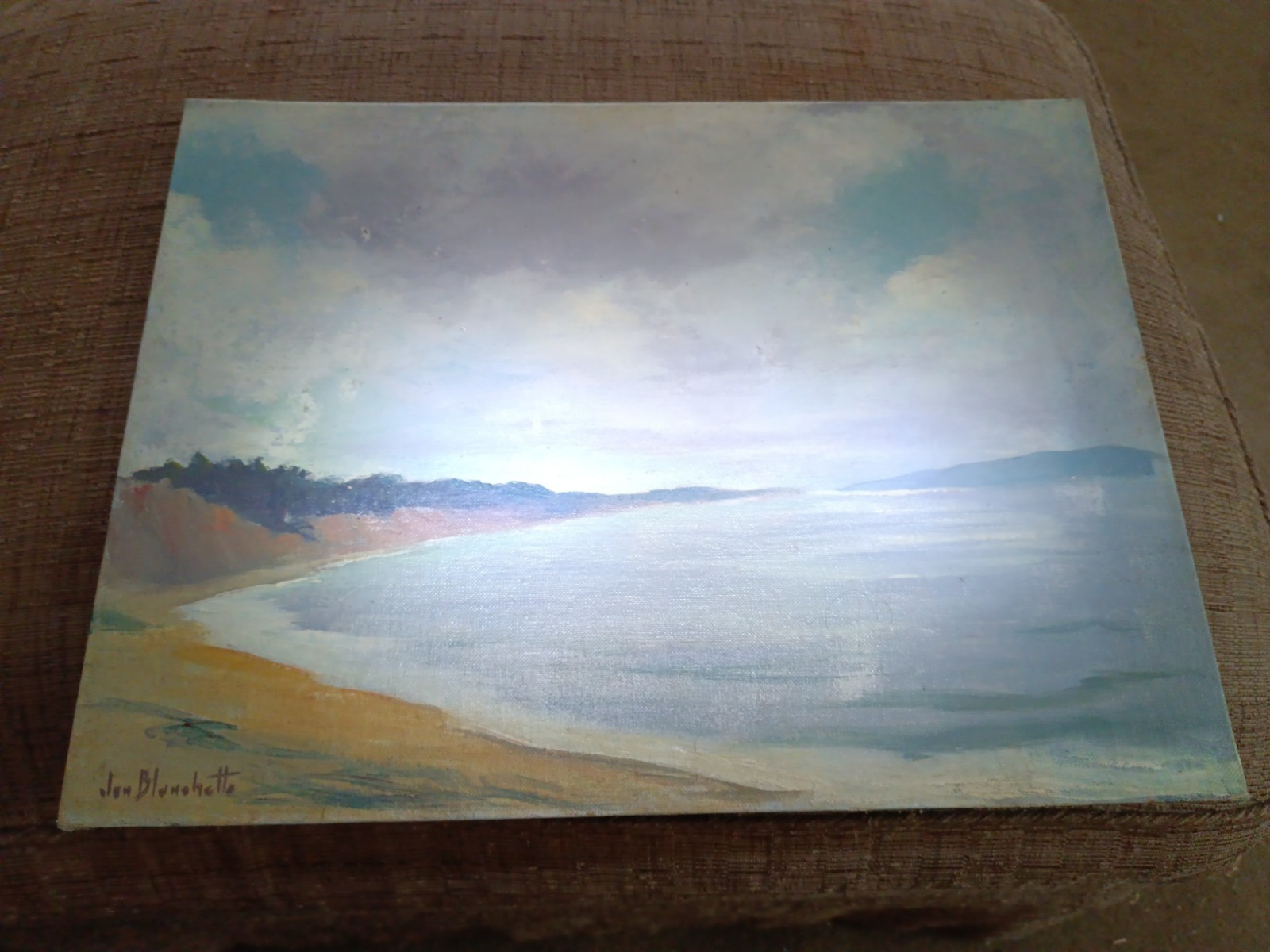 Jon Blanchette Oil Painting Signed 12×16 Canvas Board