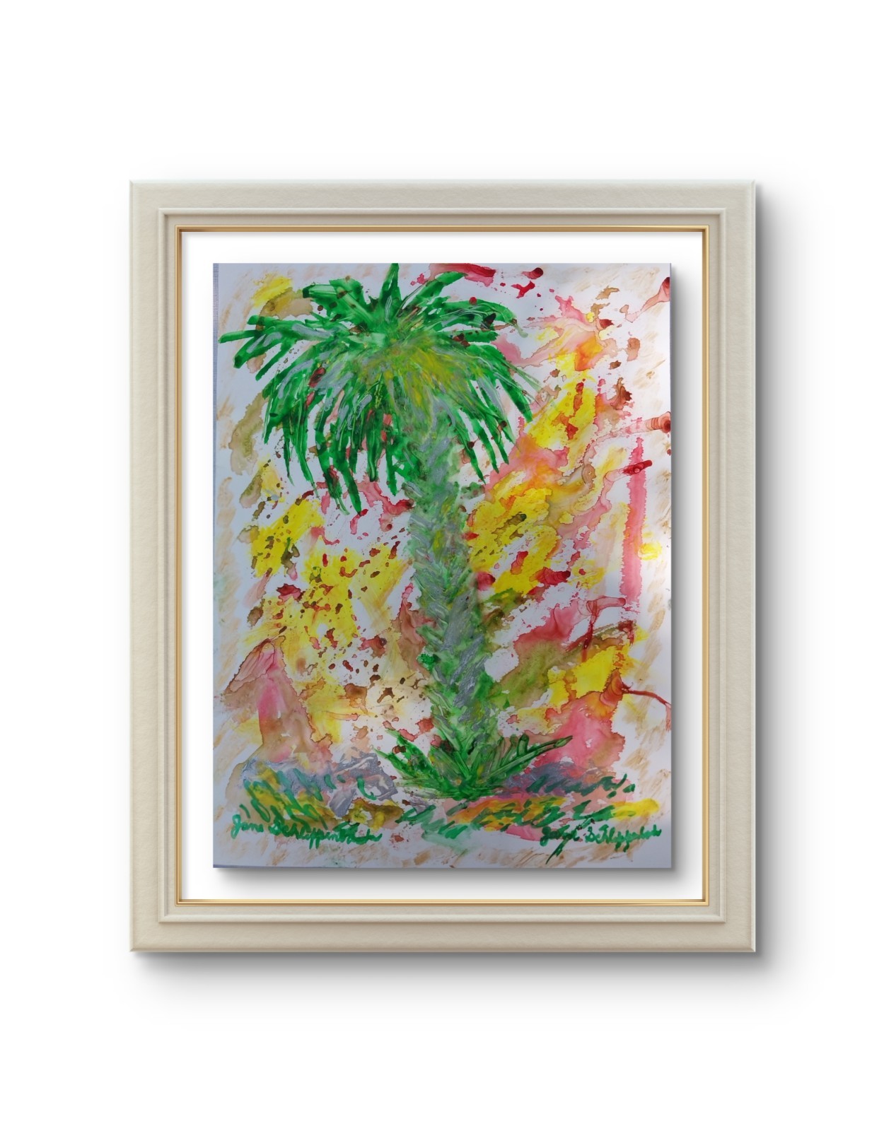 Florida Tree Modern Original 9×12 Signed Watercolor Painting Paper Art Decor