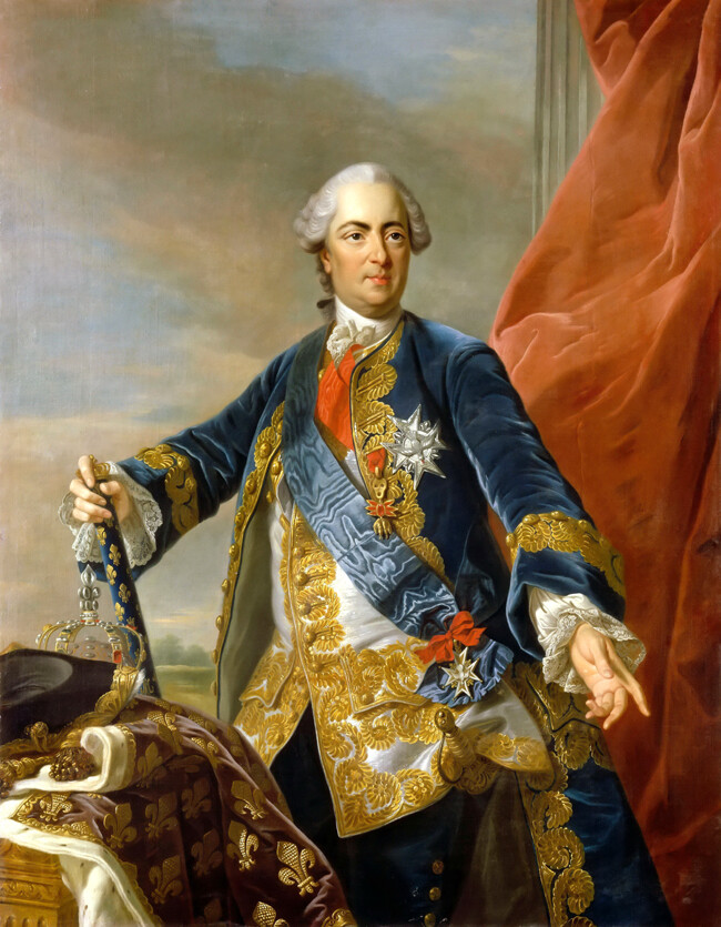Art Giclee Printed Oil Painting Portrait of Louis XV Home Decor Canvas