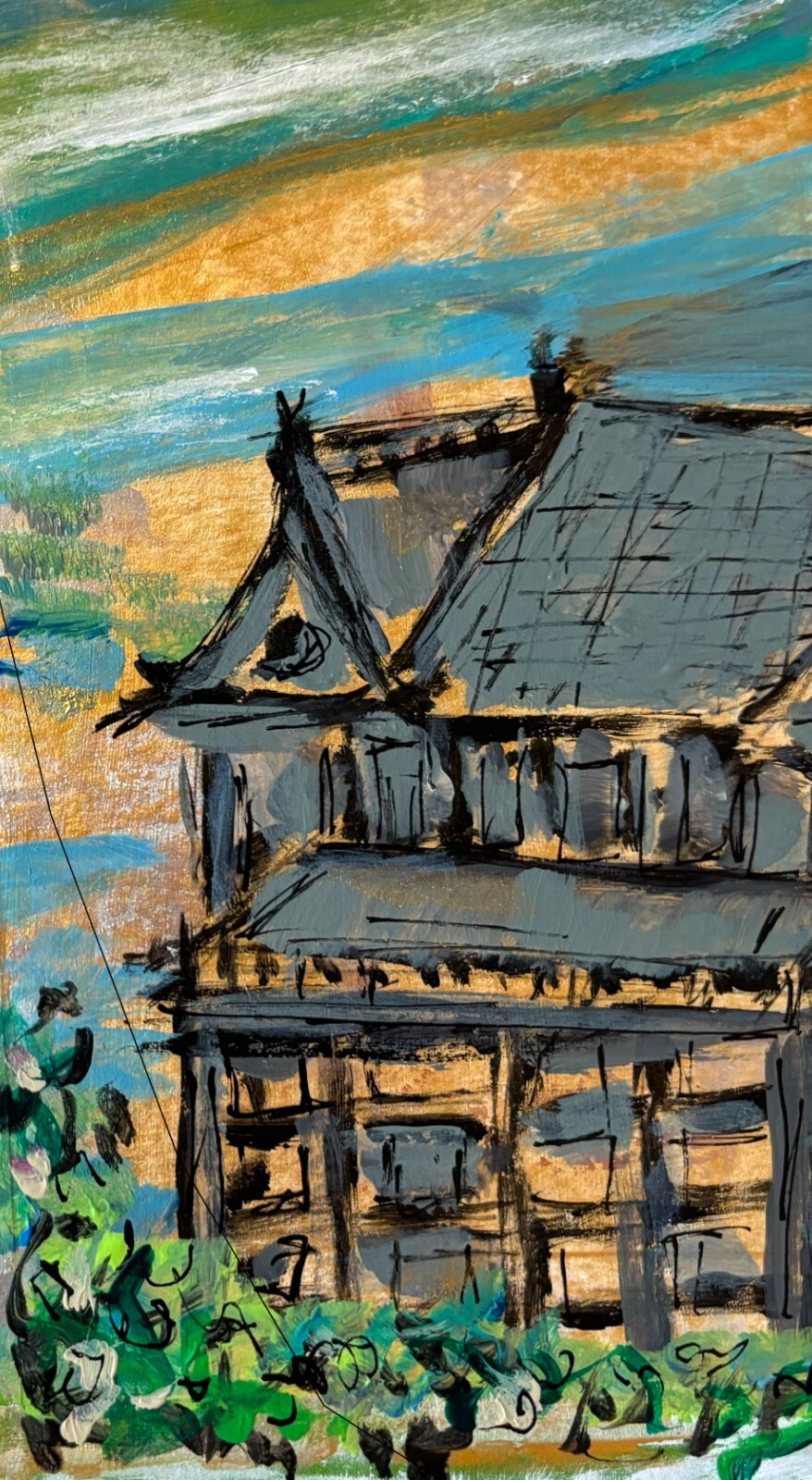 Original acrylic art painting – Cottage Series : 5 of 6