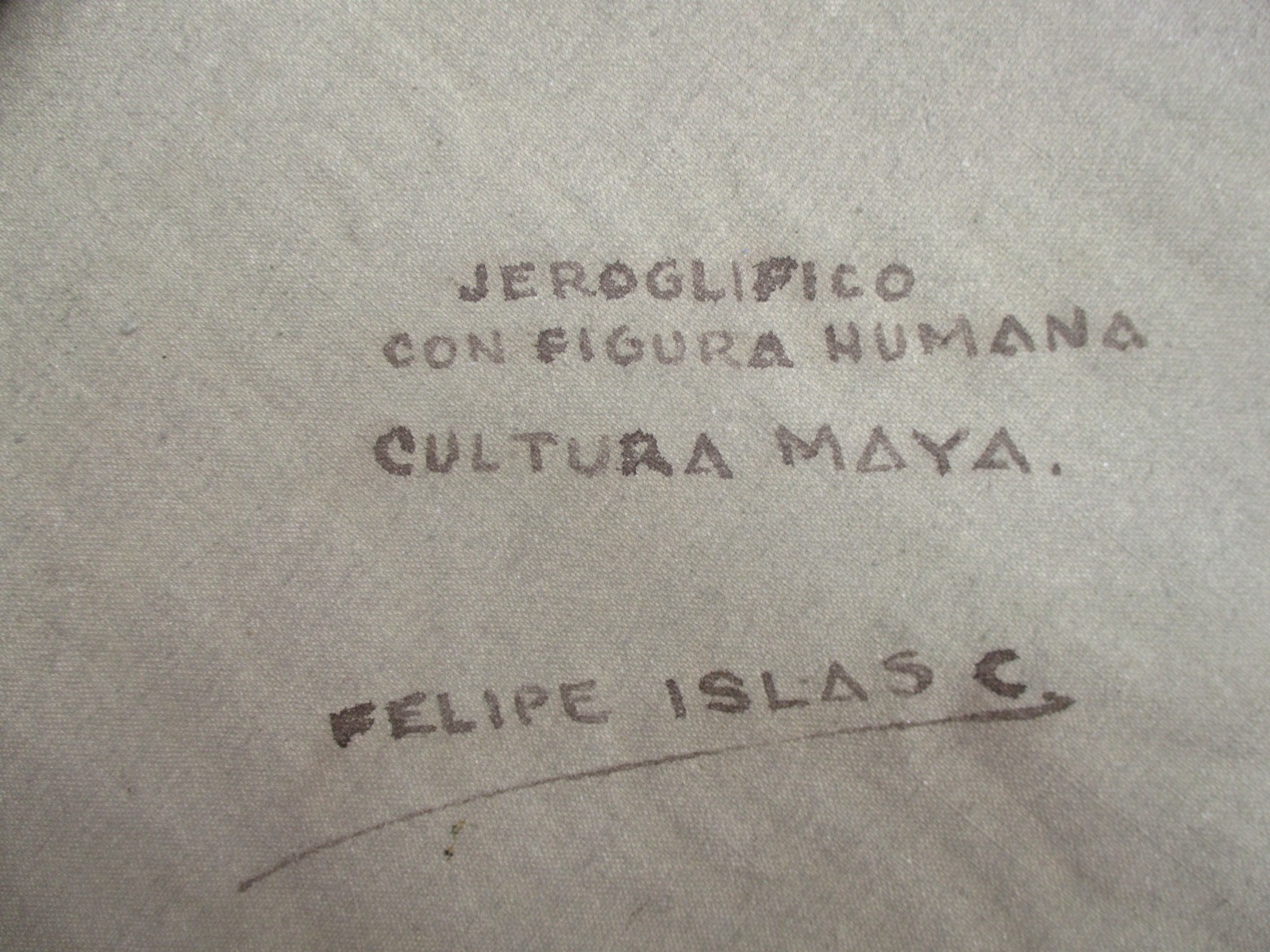 FELIPE ISLAS Mexican Embossed Oil Painting Signed ( Unframed) 16″ X 24″