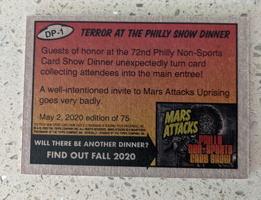 Topps Mars Attacks Alien Philly Non Sports Card Show Official Promo Original Art