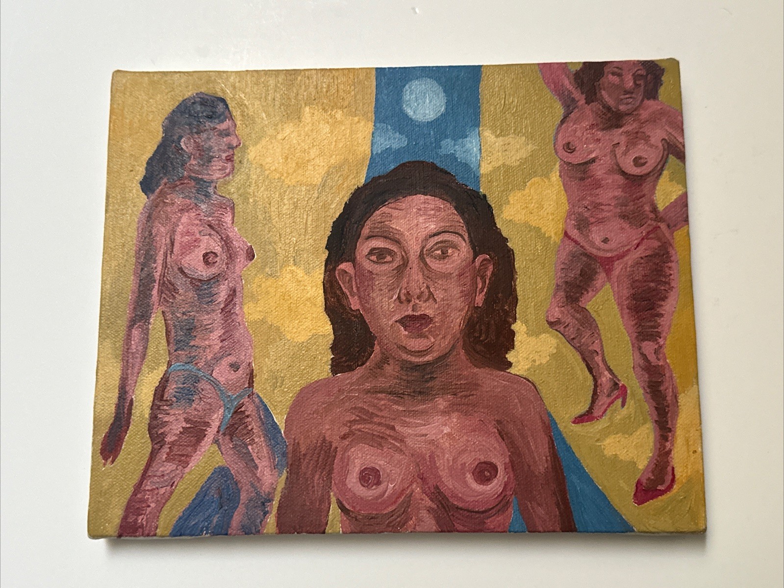 Jose Lozano Painting Mexican Chicano Art Woman Women Portrait Modernist Vintage